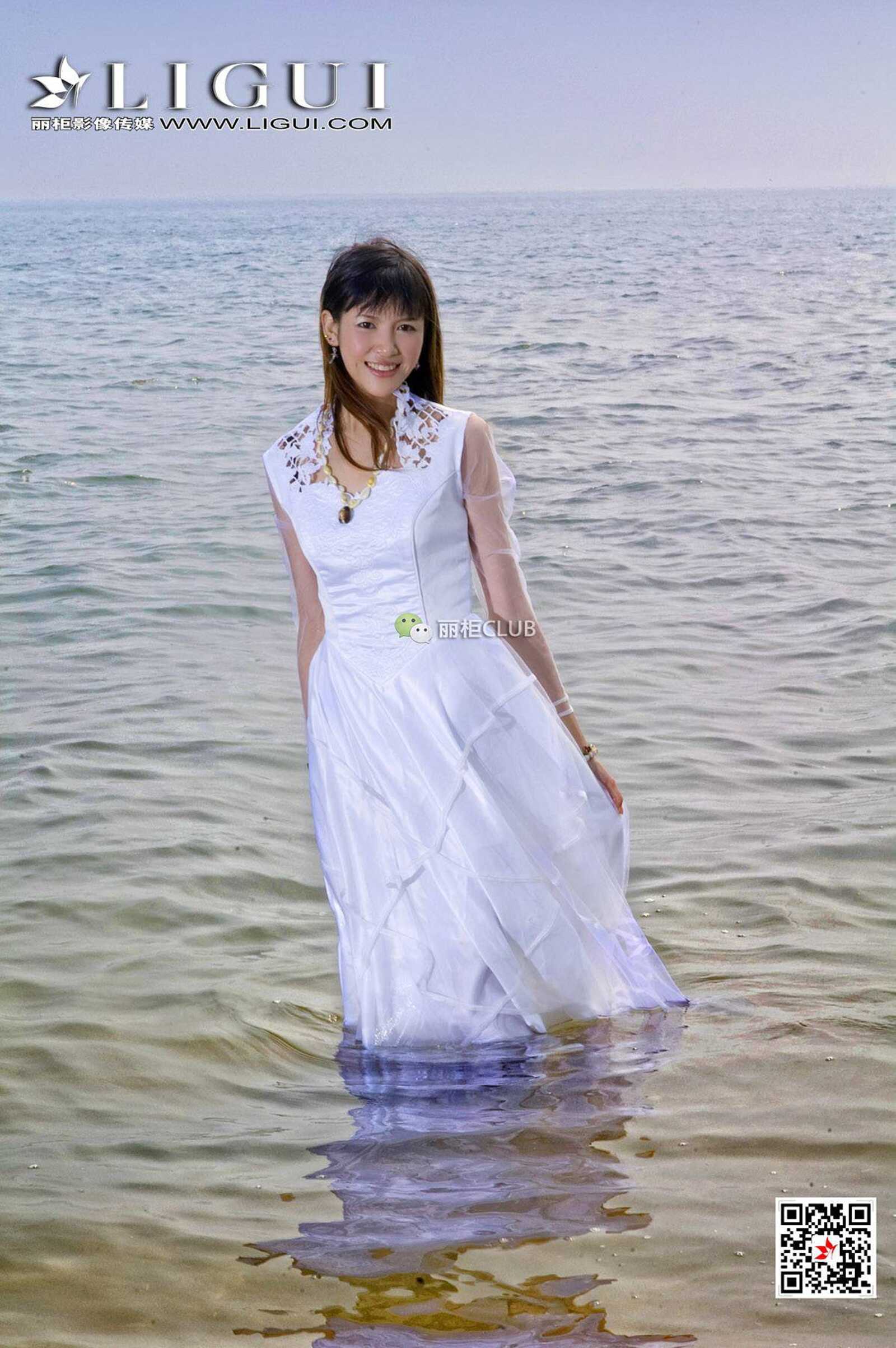 菲儿《沙滩婚纱》 [丽柜LIGUI] 网络丽人 写真集第5张