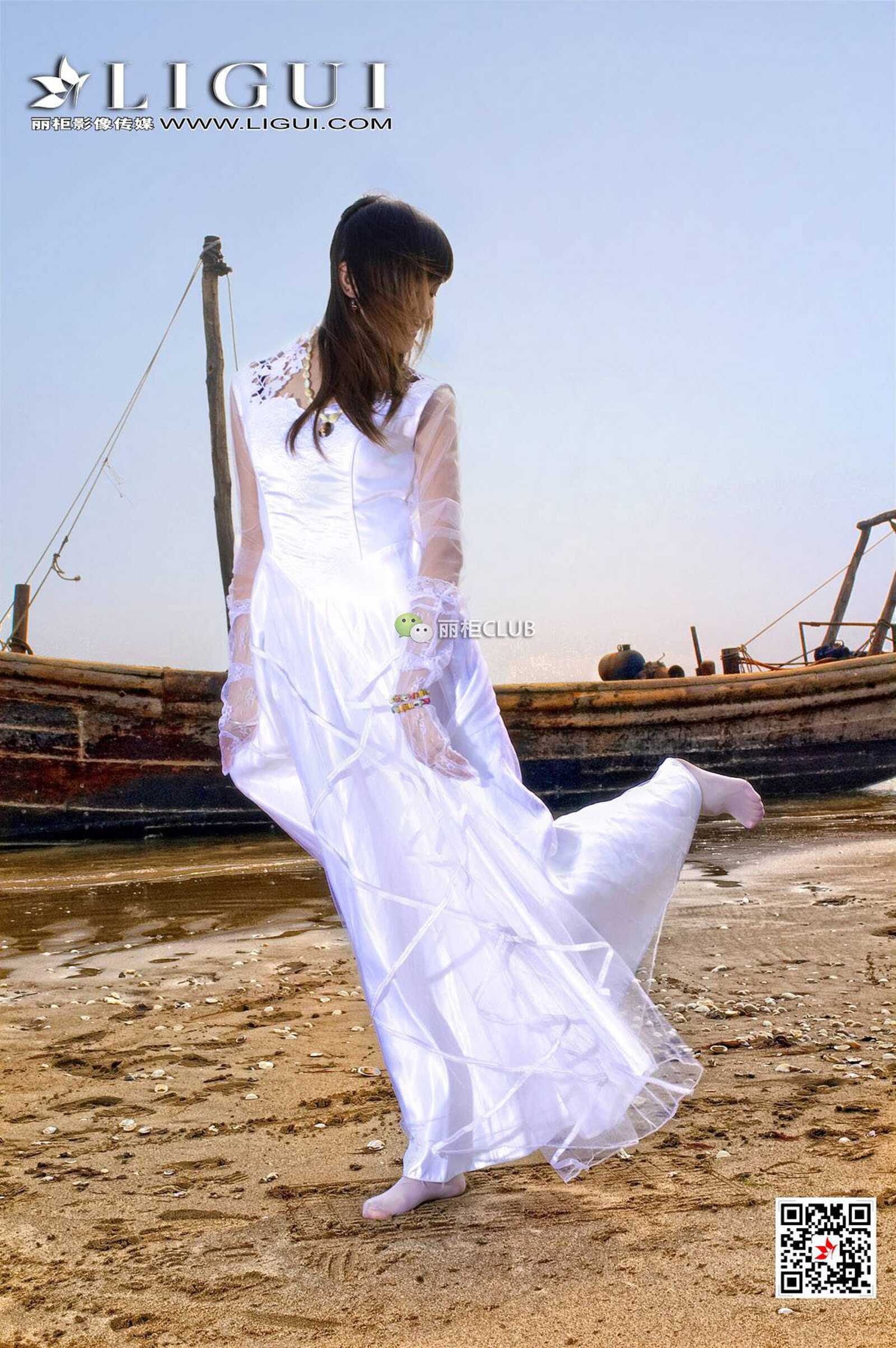 菲儿《沙滩婚纱》 [丽柜LIGUI] 网络丽人 写真集第2张