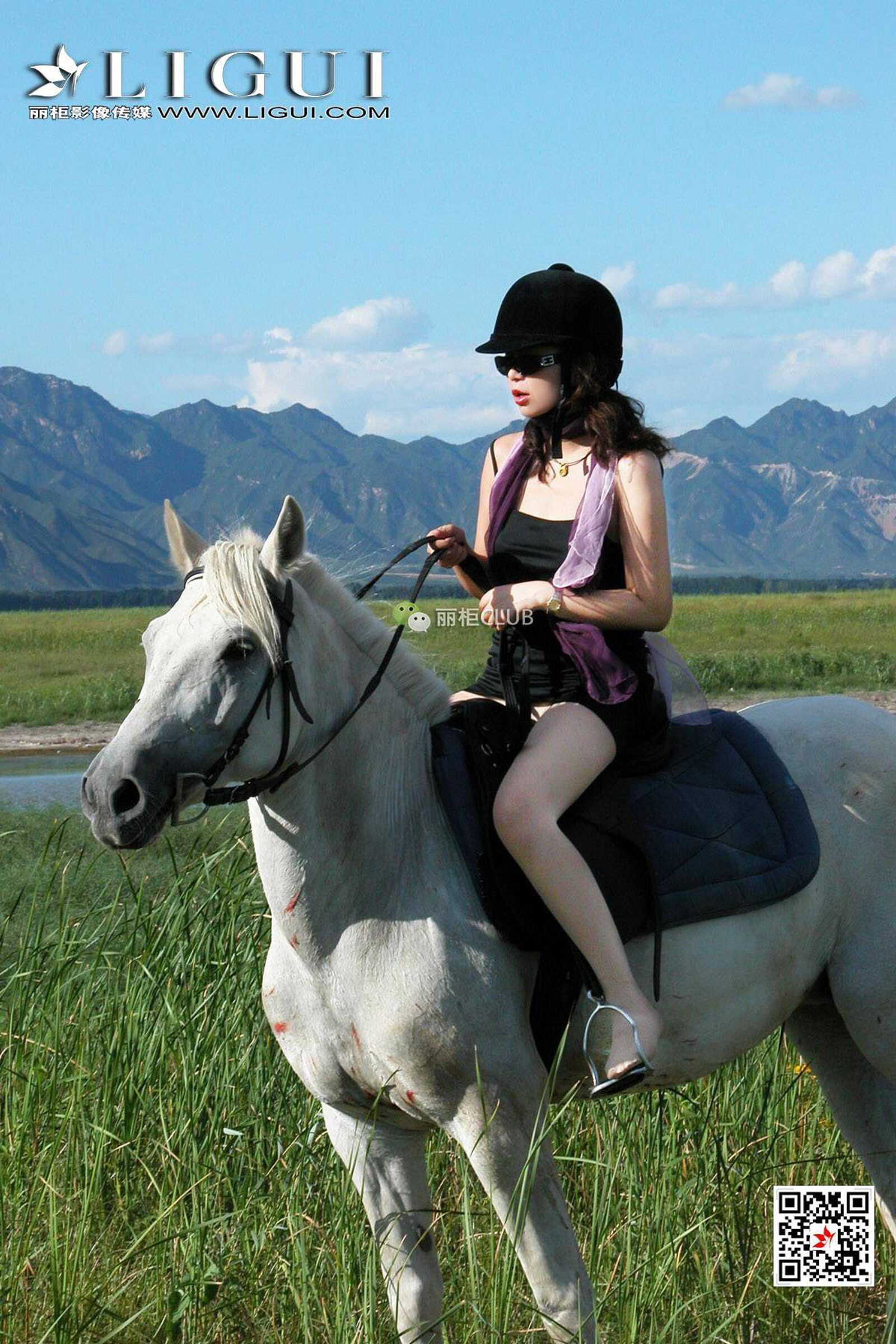 腿模丝高《白马女郎美丝》 [丽柜LIGUI] 美腿丝足第6张