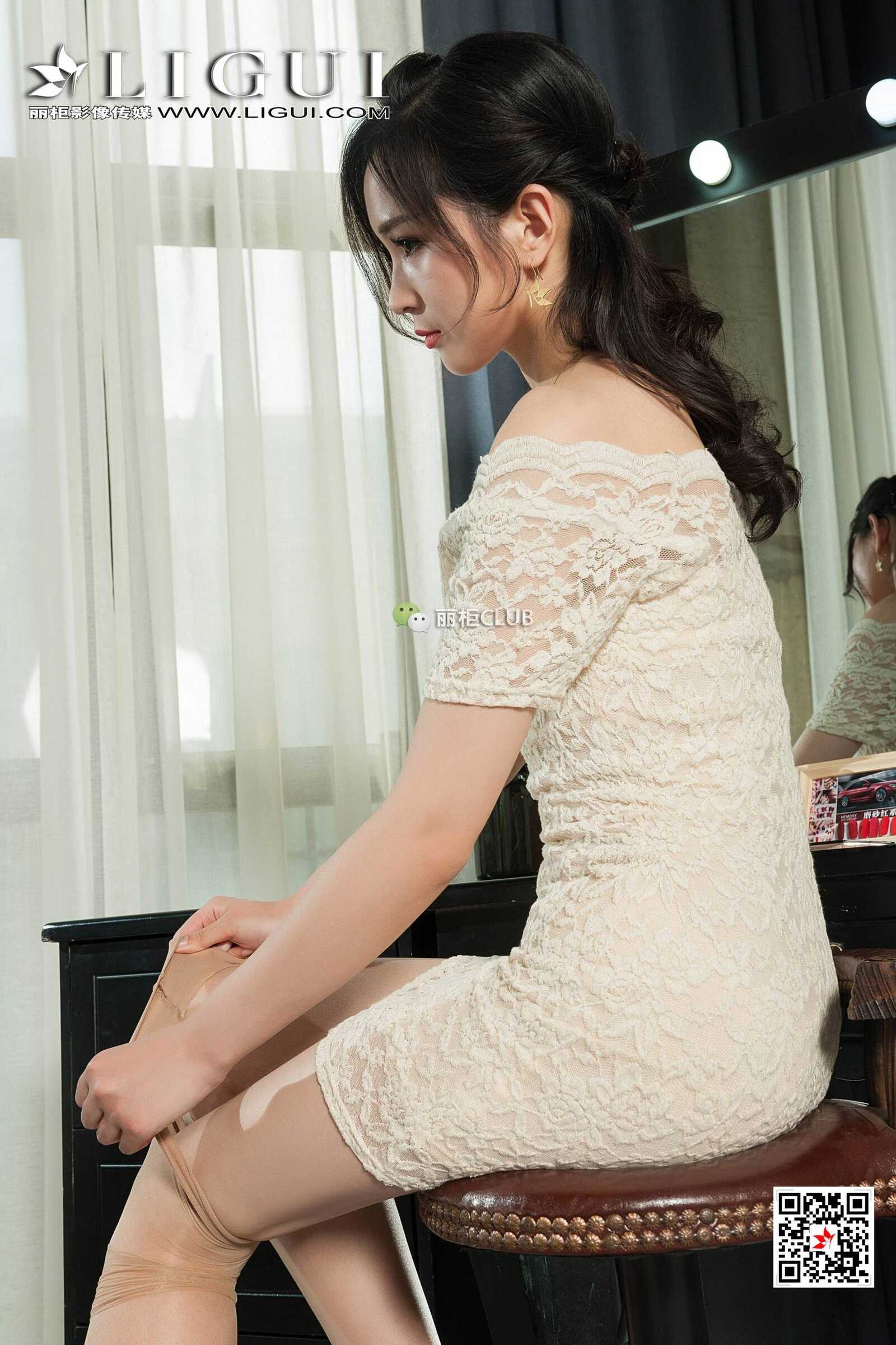 腿模小戈《蕾丝连衣裙丝足》 [丽柜LIGUI] 网络丽第4张