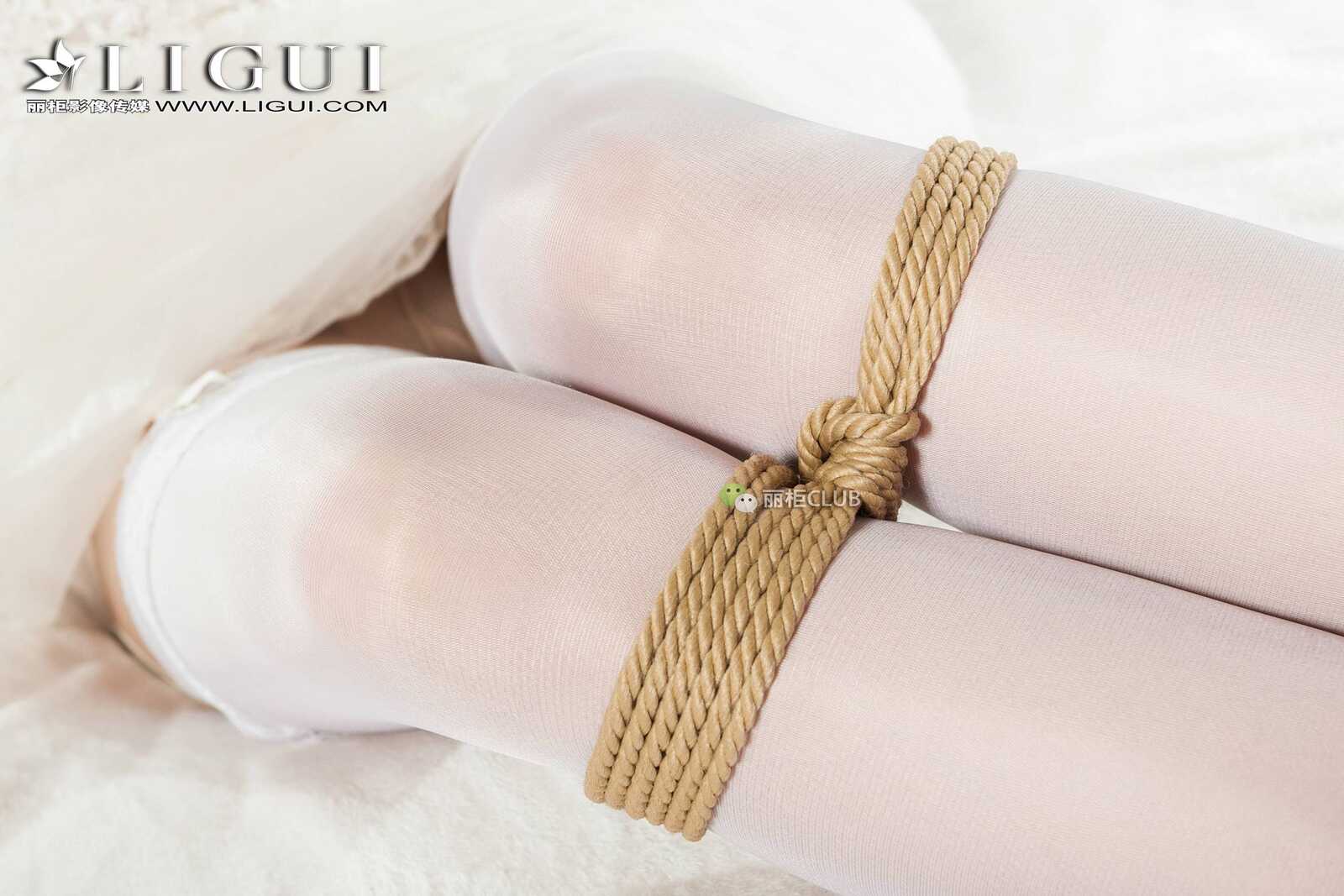 腿模敏儿《白丝绳艺》 [丽柜Ligui] 网络丽人 美腿第8张