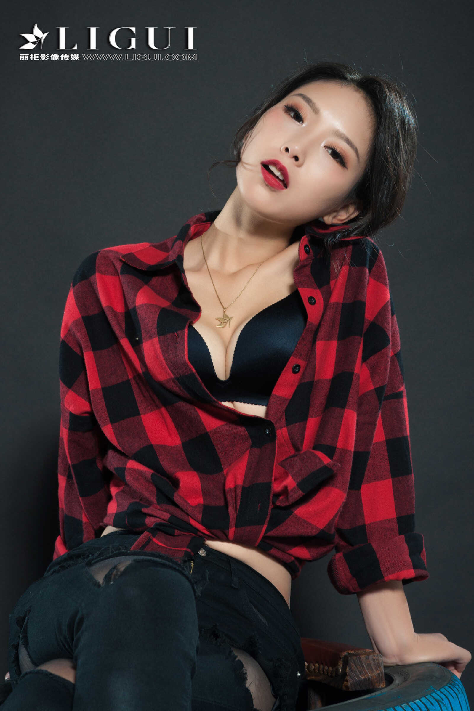 赵维拉《牛仔黑丝女郎》 [丽柜Ligui] 网络丽人 写第10张