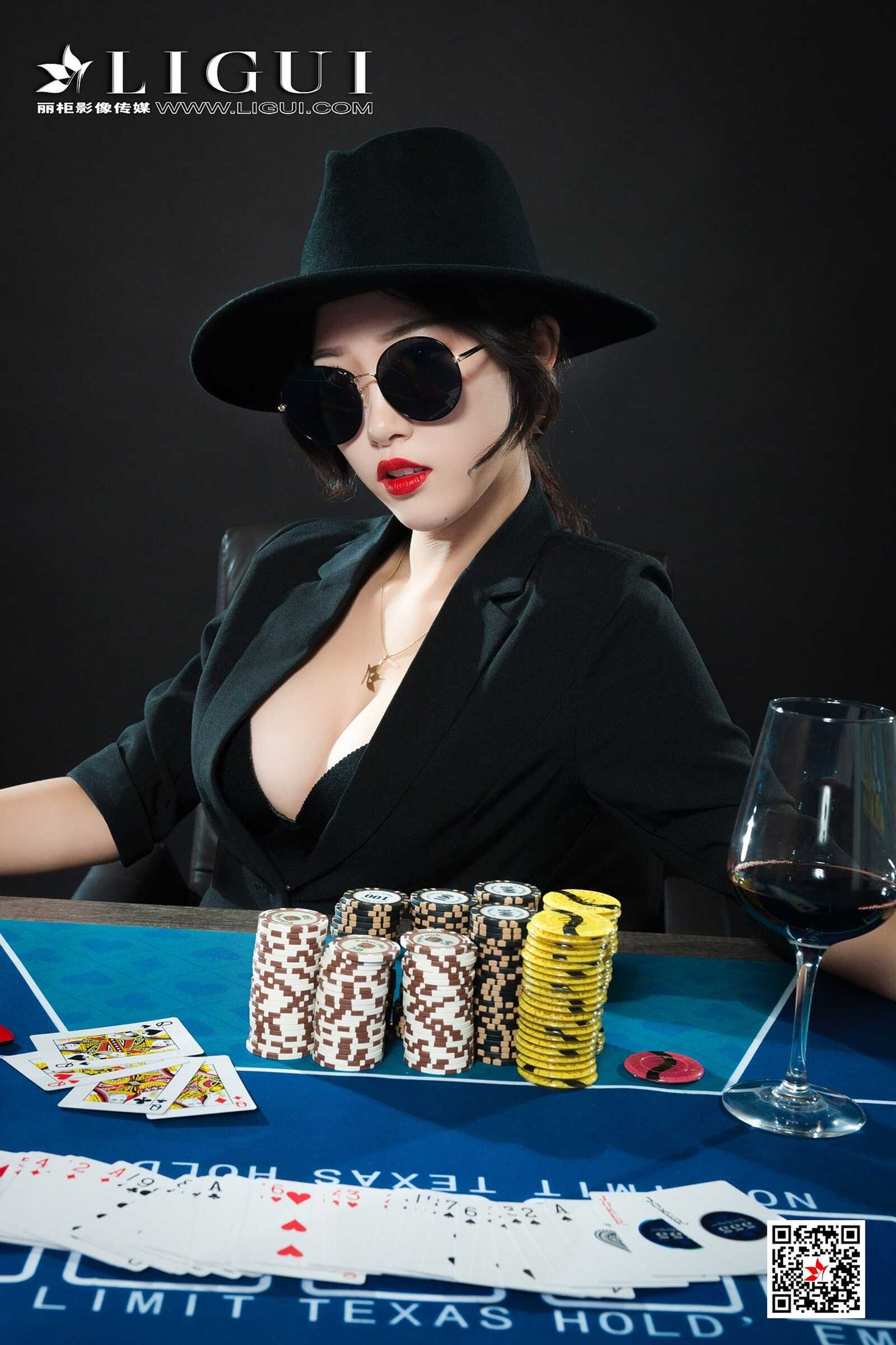 腿模筱筱《赌场黑丝女王》 [丽柜Ligui] 写真集第10张
