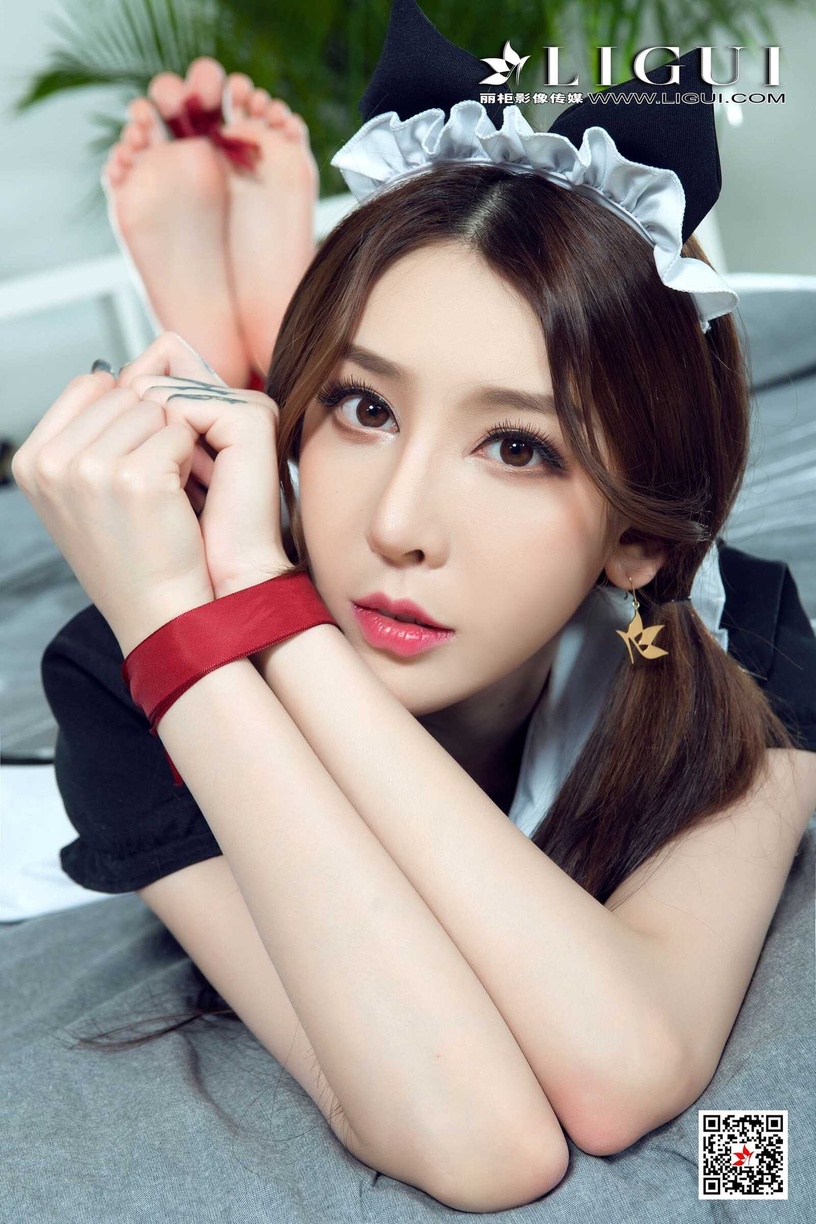 腿模兔子《女仆绳艺》 [丽柜美束Ligui] 网络丽人第17张