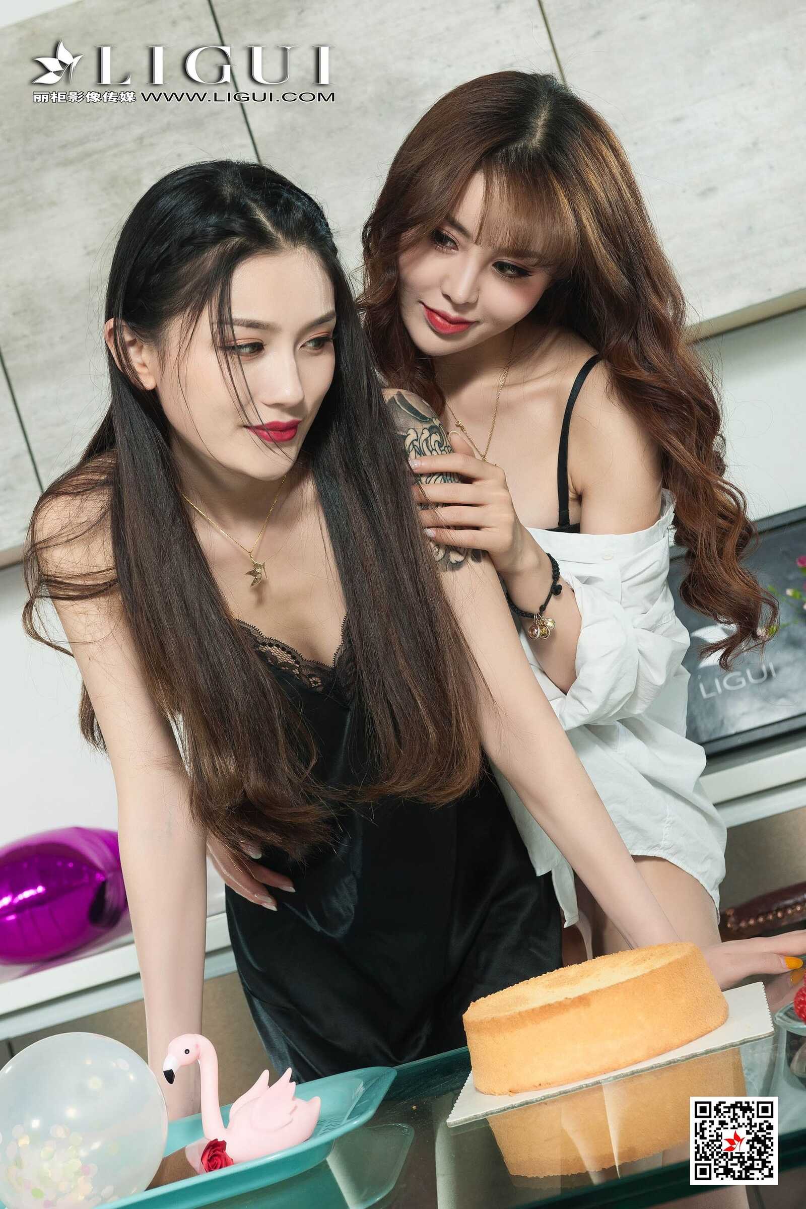 甜甜&amp;amp;凉儿《绝色美食丝袜诱惑》 [丽柜Ligui]第12张