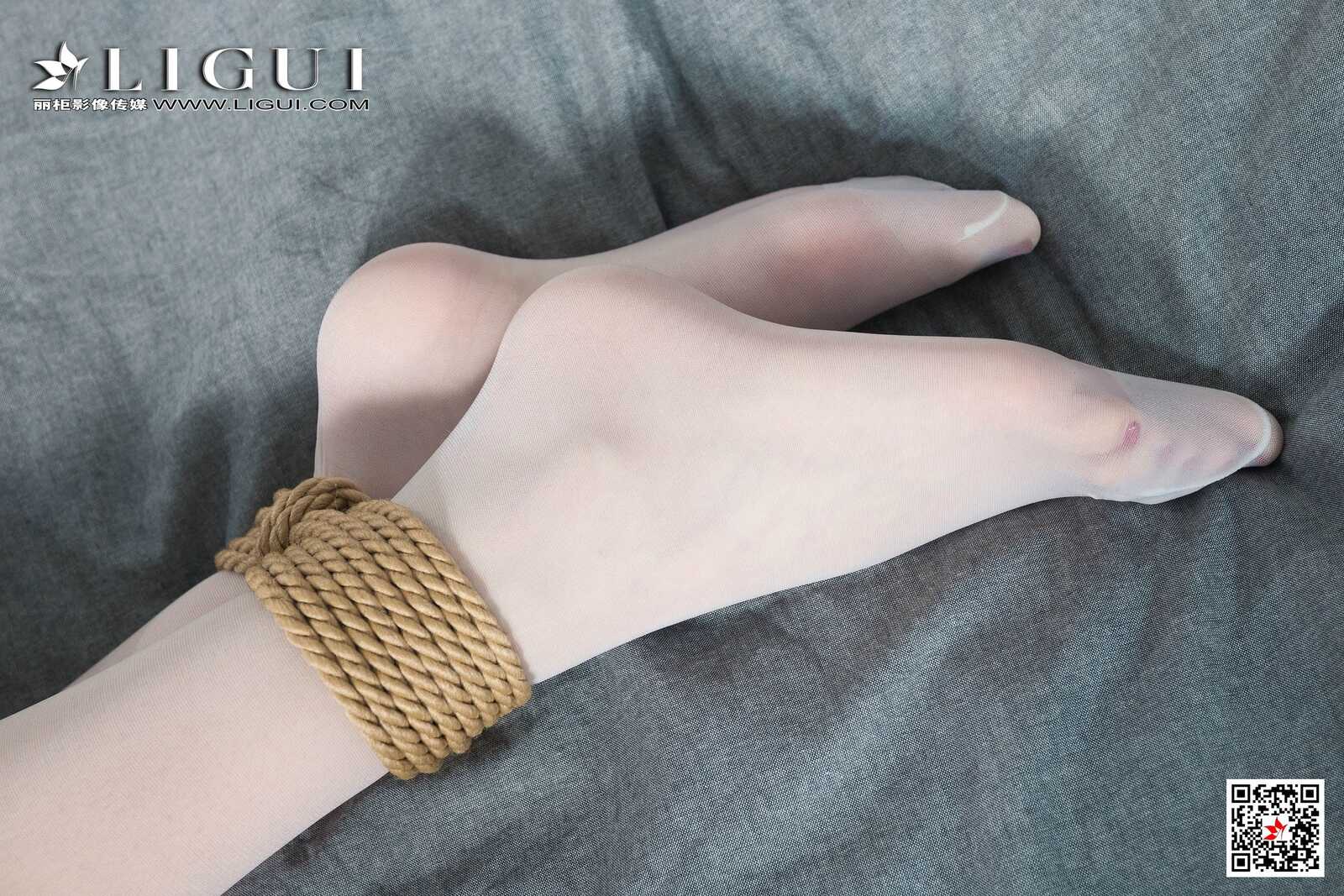 腿模兔子《婚纱白丝捆绑绳艺》 [丽柜美束Ligui第8张
