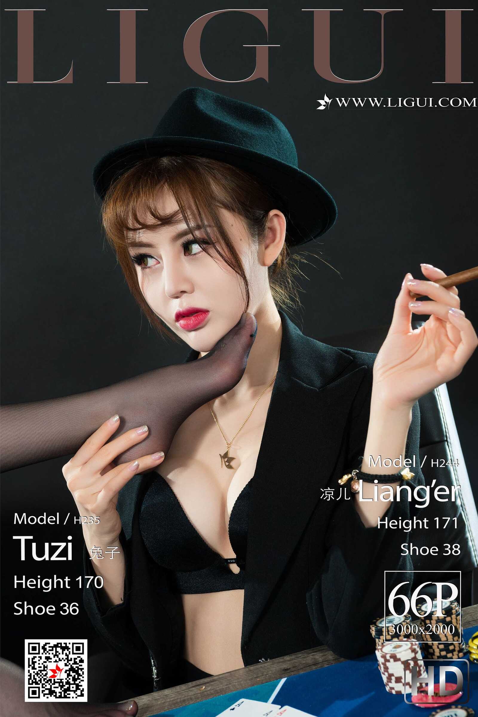 兔子&amp;amp;凉儿《黑丝丝足诱惑》 [丽柜LiGui] 写真集第18张