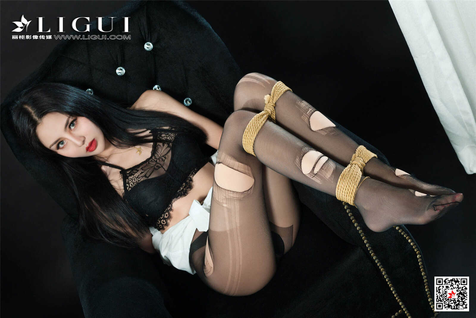 凉儿《黑丝绳艺人体摄影》 [丽柜LiGui美束] 写真第3张