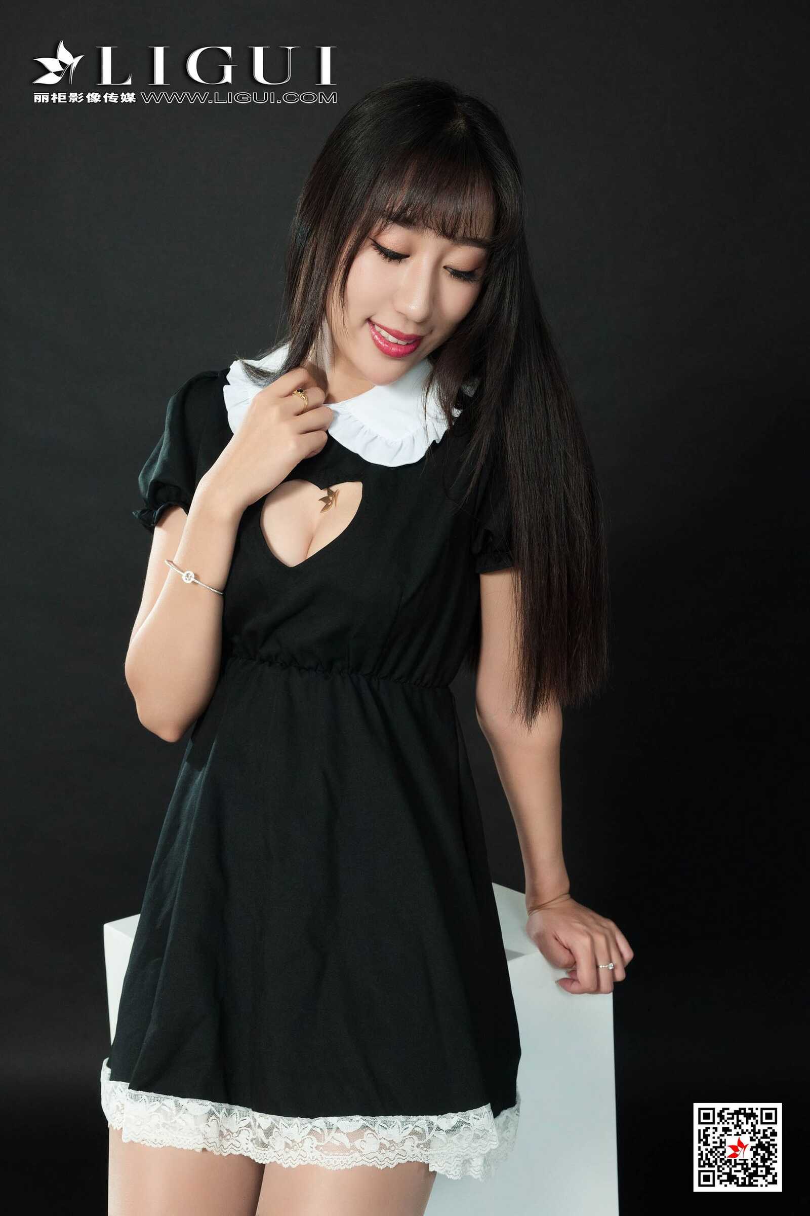 Model 轩轩《连衣裙肉丝高跟》 [丽柜Ligui] 网络丽第9张