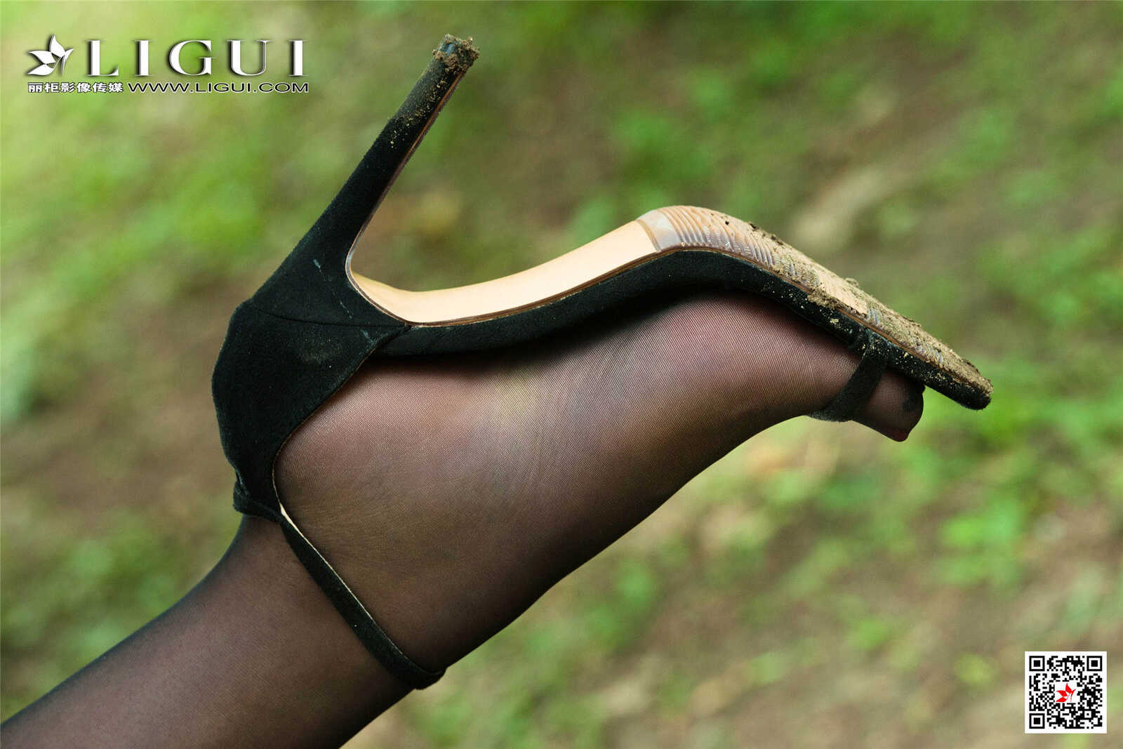 然然《极品森系黑丝草帽少女》 [丽柜Ligui] 写真第7张