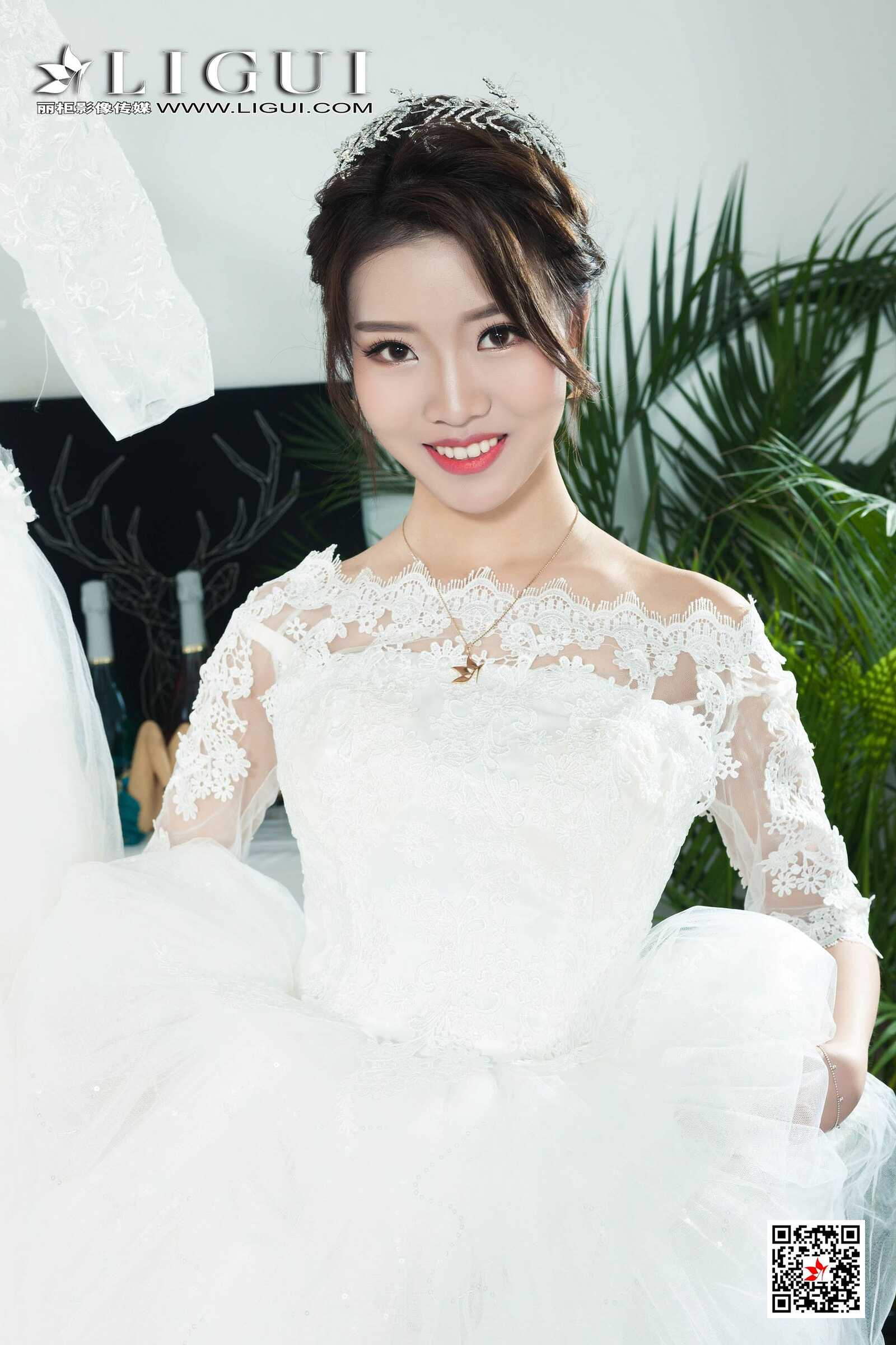 钟情《白丝婚纱新娘》 [丽柜Ligui] 写真集第9张