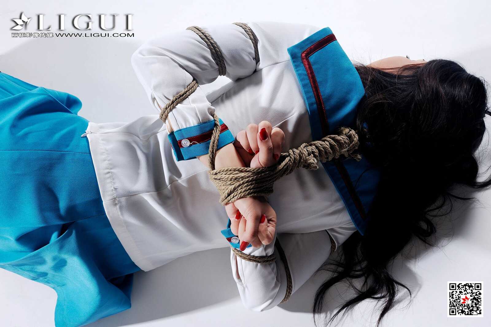 Model 幽幽《制服黑丝捆绑》 [丽柜美束Ligui] 写真第2张