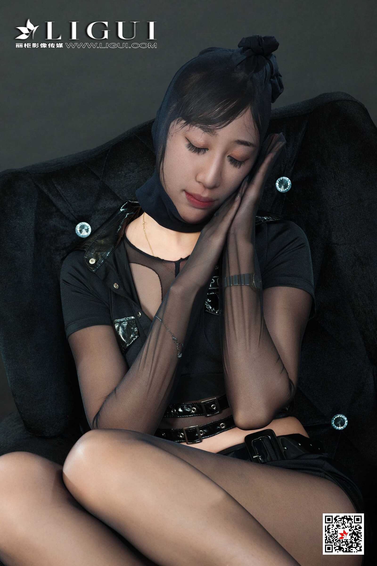 Model 轩轩《镣铐黑丝女警》 [丽柜Ligui] 网络丽人第15张