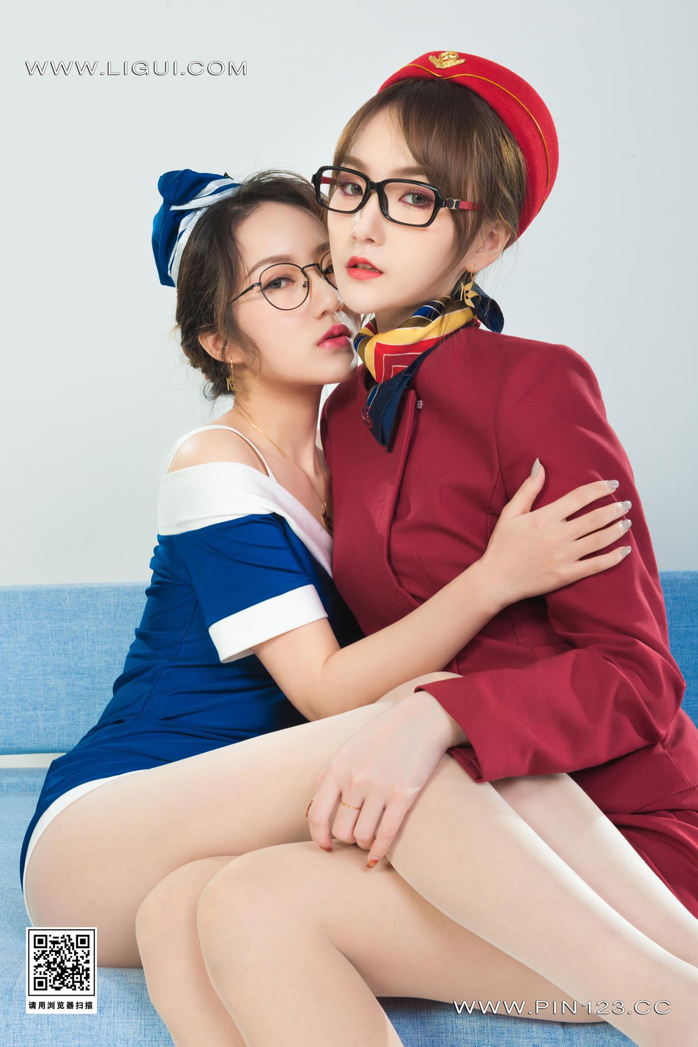 [Ligui丽柜]2022.11.11 双生花-空中丝欲 汐汐＆心心第29张