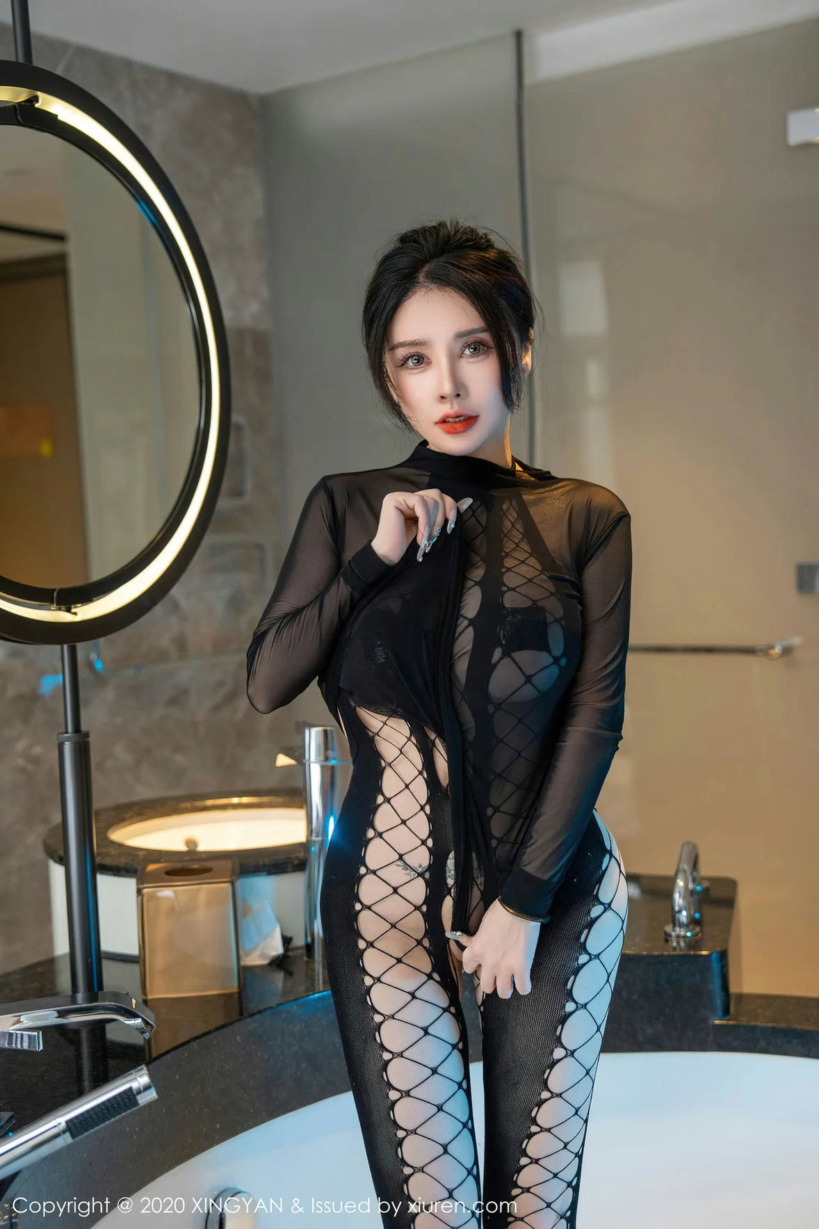  星颜社 Vol.210 潘娇娇 渔网式连体衣写真 [78P]第3张