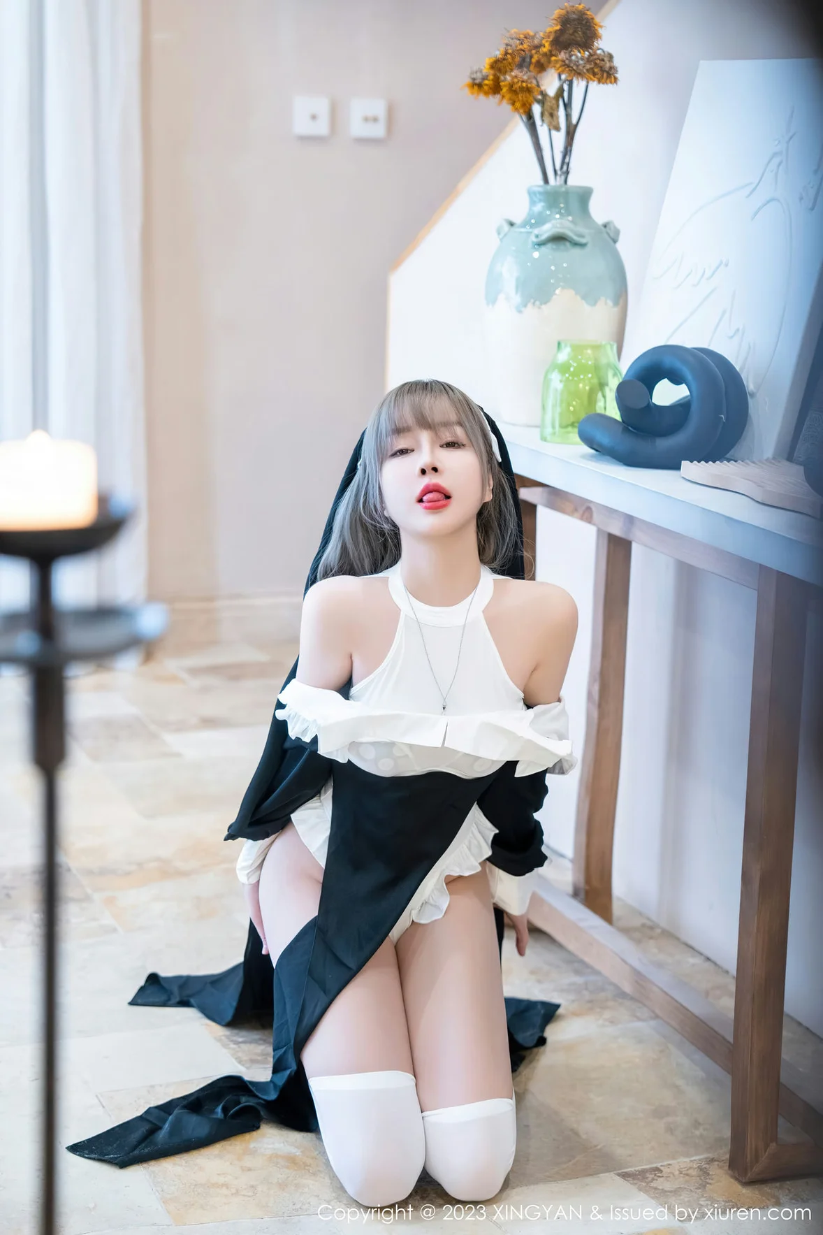  星颜社 Vol.187 王雨纯 性感黑色修女性感写真 [76P]第6张