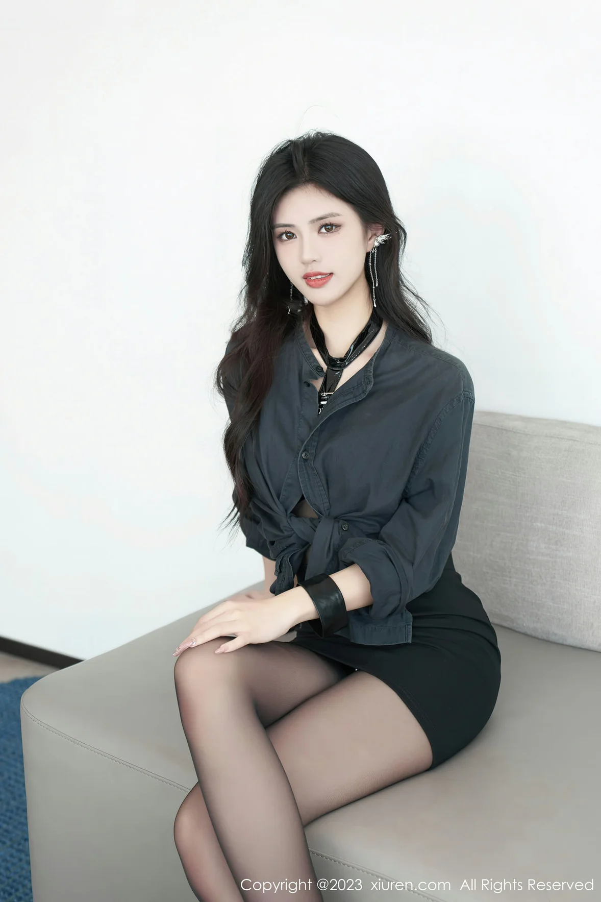  XiuRen 秀人 No.7100 浅浅Danny 黑色情趣性感写真 [85P]第4张