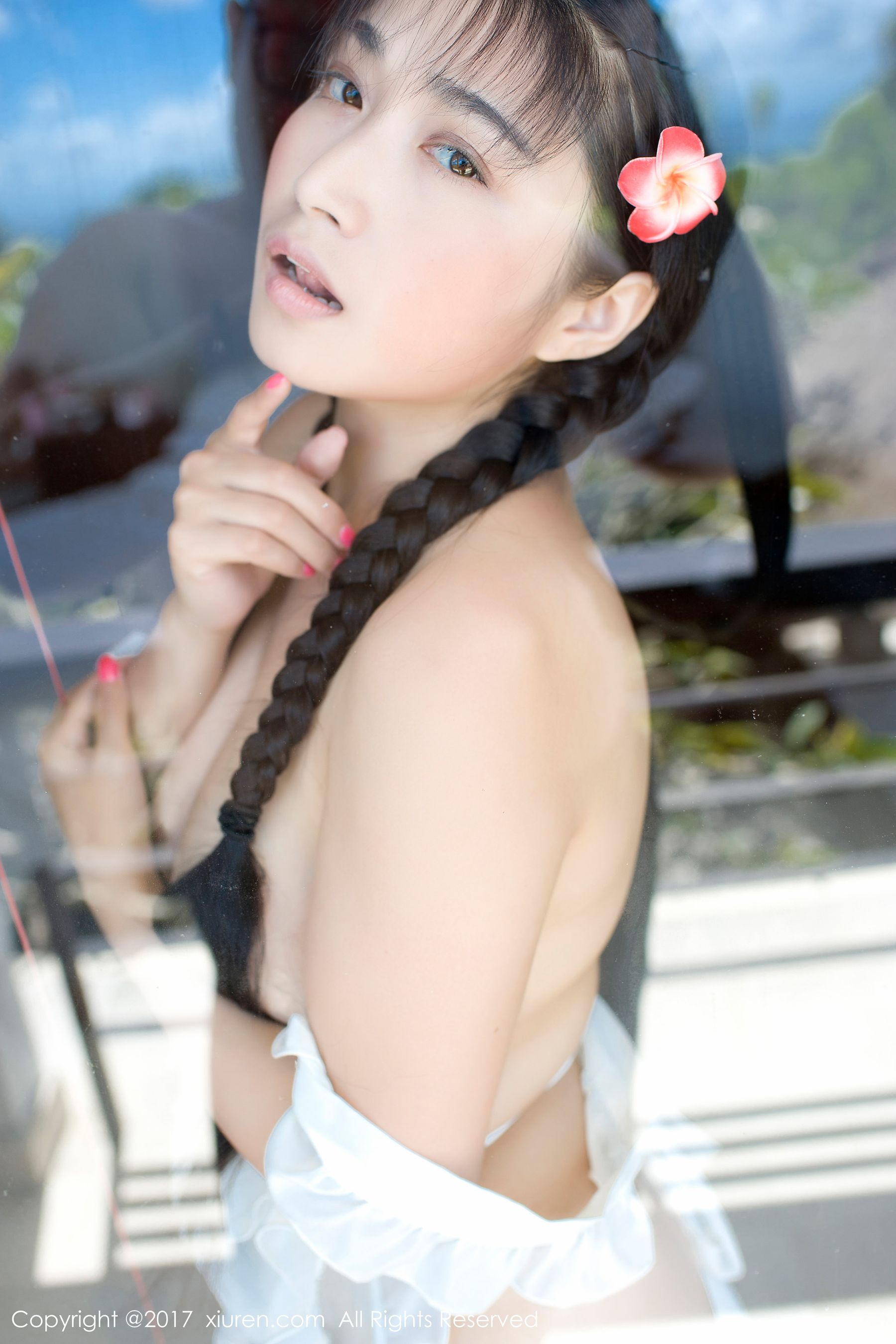  盼盼玉奴《海水湿身+日系女仆》 秀人网XIUREN No.751第6张