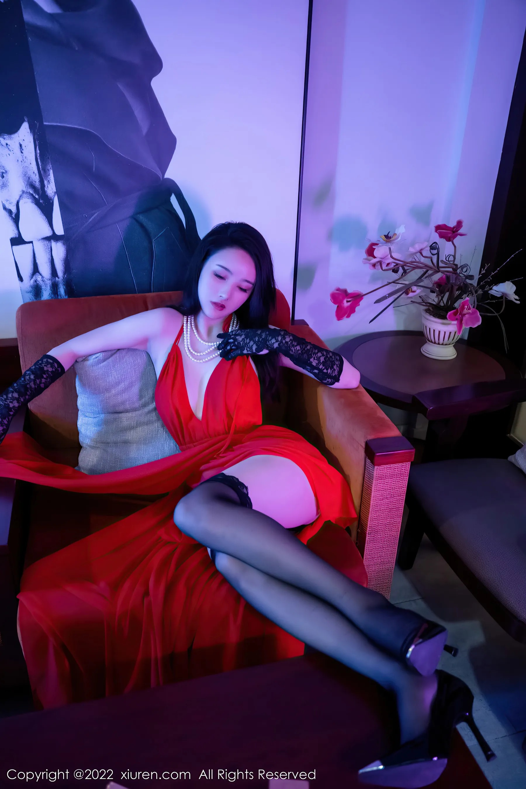  秀人网 No.4571 summer宝宝 长裙美腿黑丝第14张