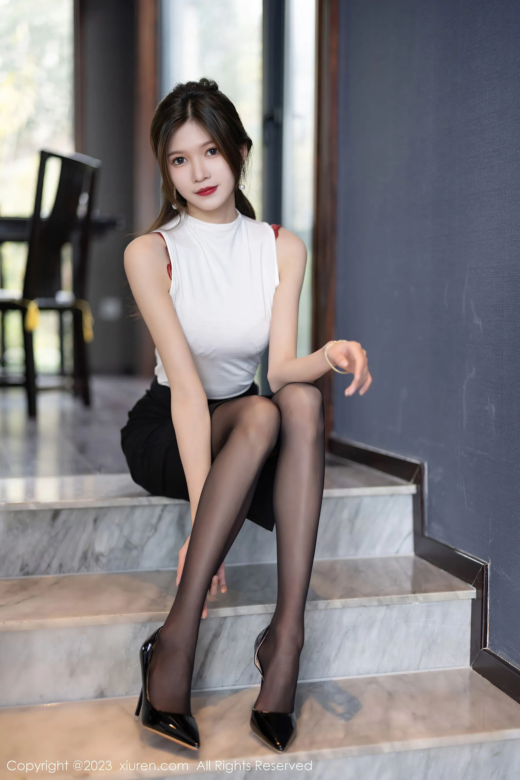  秀人网 No.6194 程程程- 黑丝短裙第26张