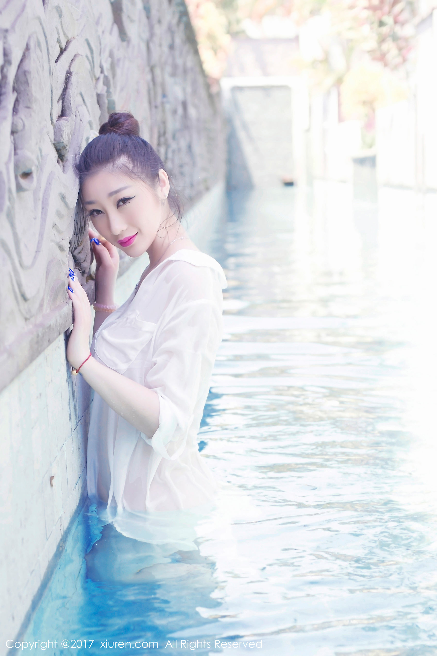 妲己_Toxic《衬衫湿身+泡泡浴》 秀人网XIUREN No.781第4张