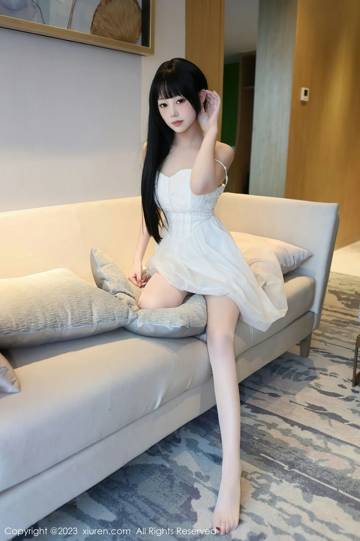  XiuRen 秀人 No.6828 早川京子 连衣长裙性感写真 [80P]第6张