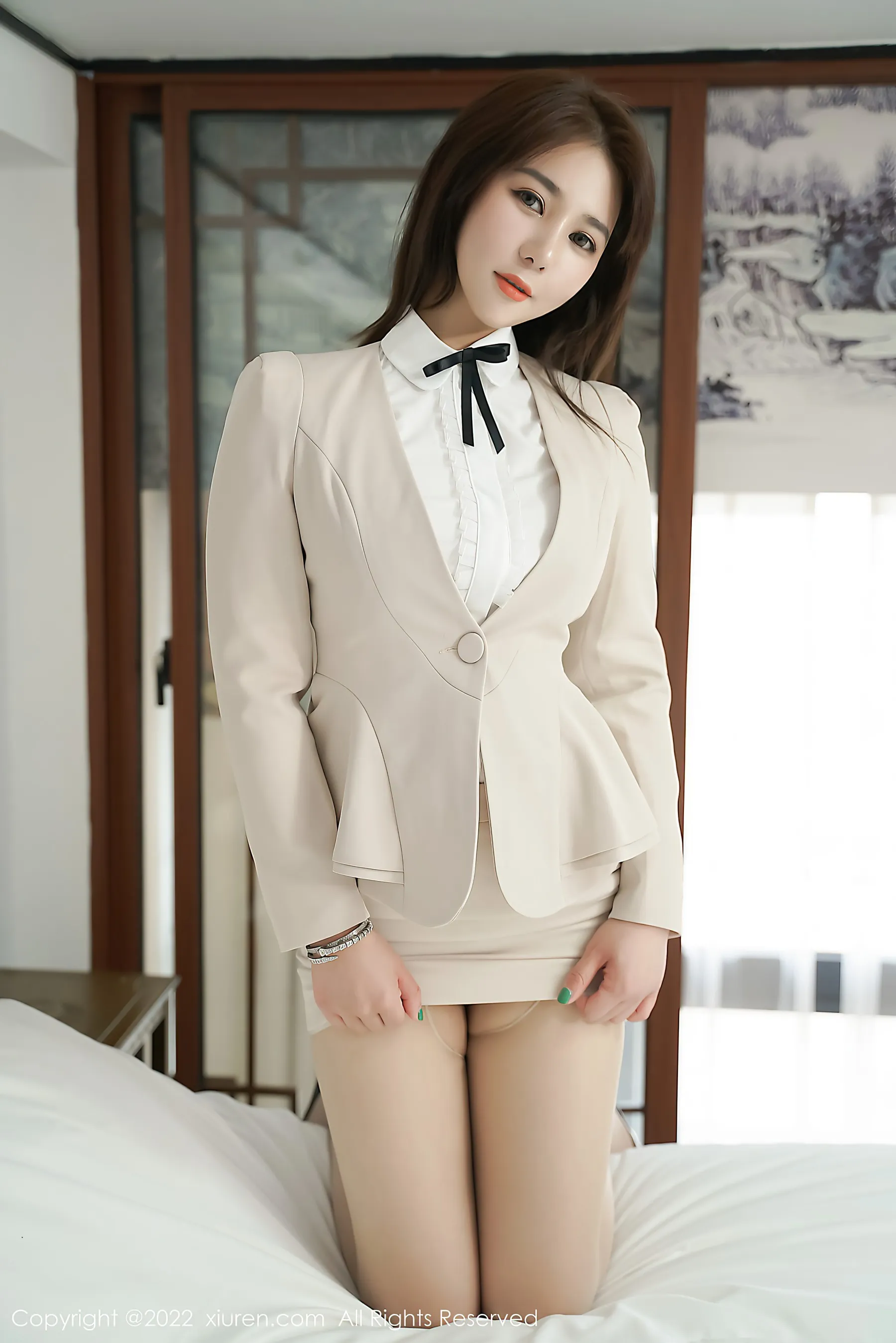  秀人网 No.4830 fairy如歌 白领丽人美腿丝袜第14张