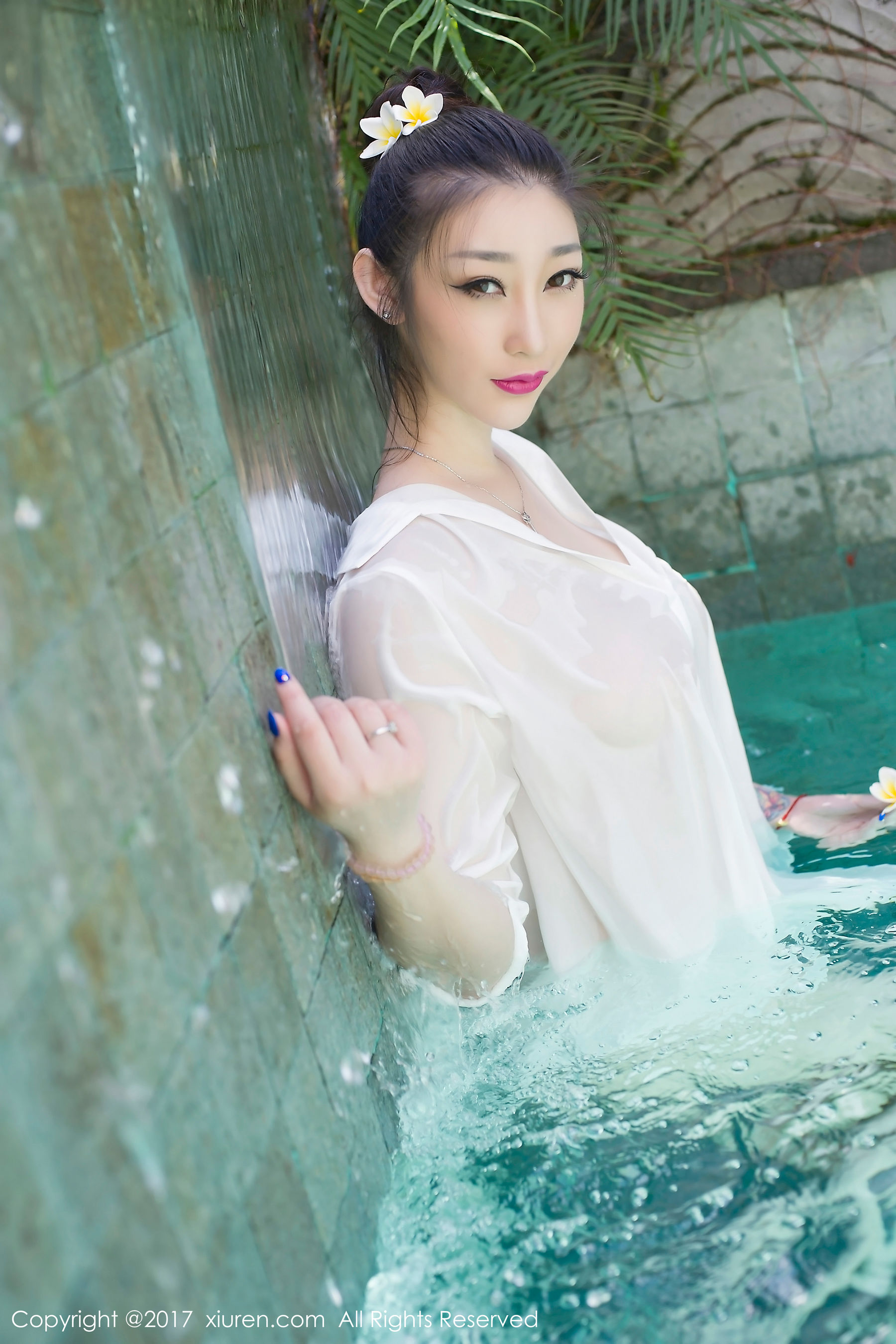 妲己_Toxic《衬衫湿身+泡泡浴》 秀人网XIUREN No.781第1张