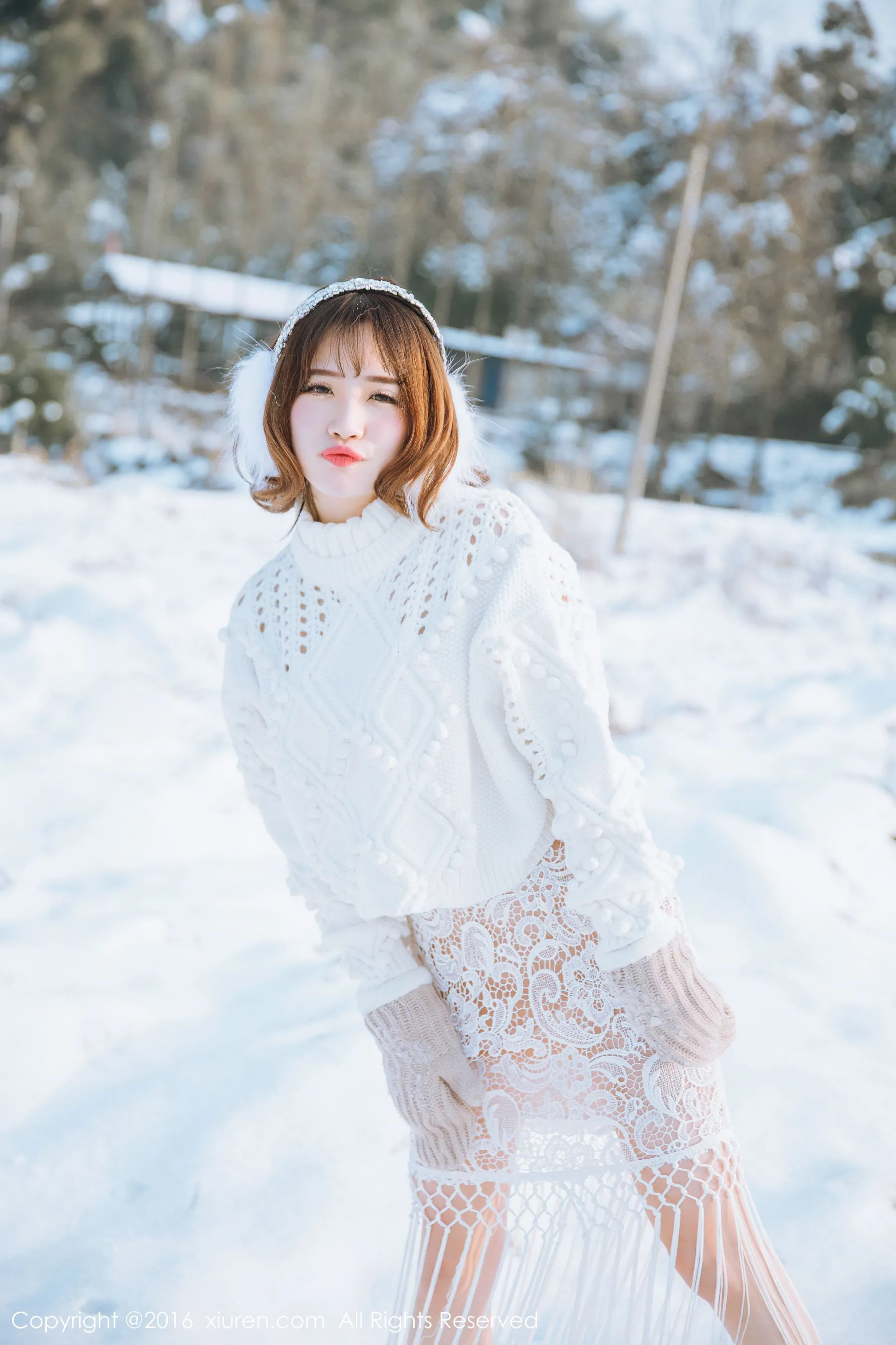  徐cake《新春雪景套图》 秀人网 No.484第5张