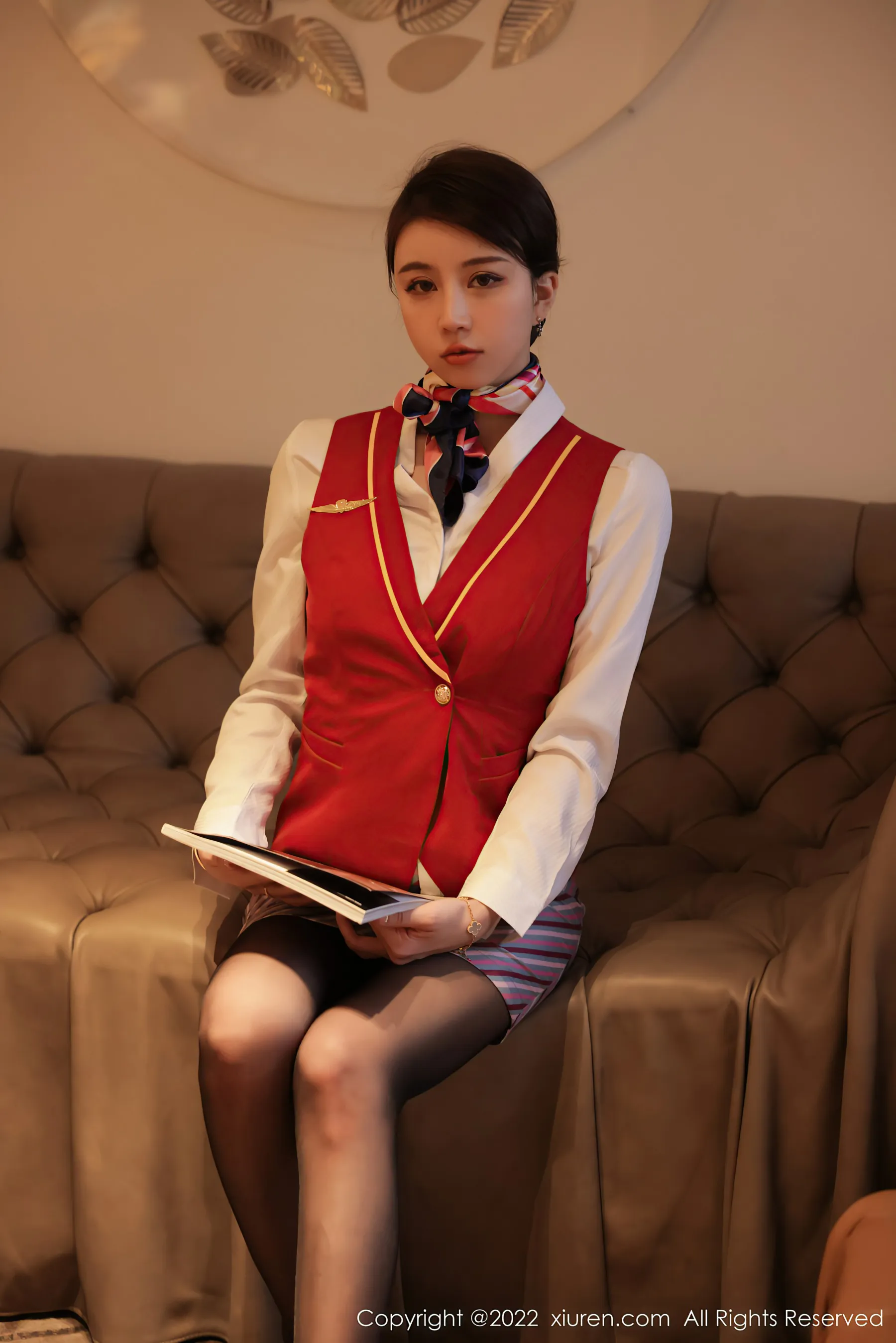  秀人网 No.4824 tina_甜仔 空姐制服蕾丝写真第16张