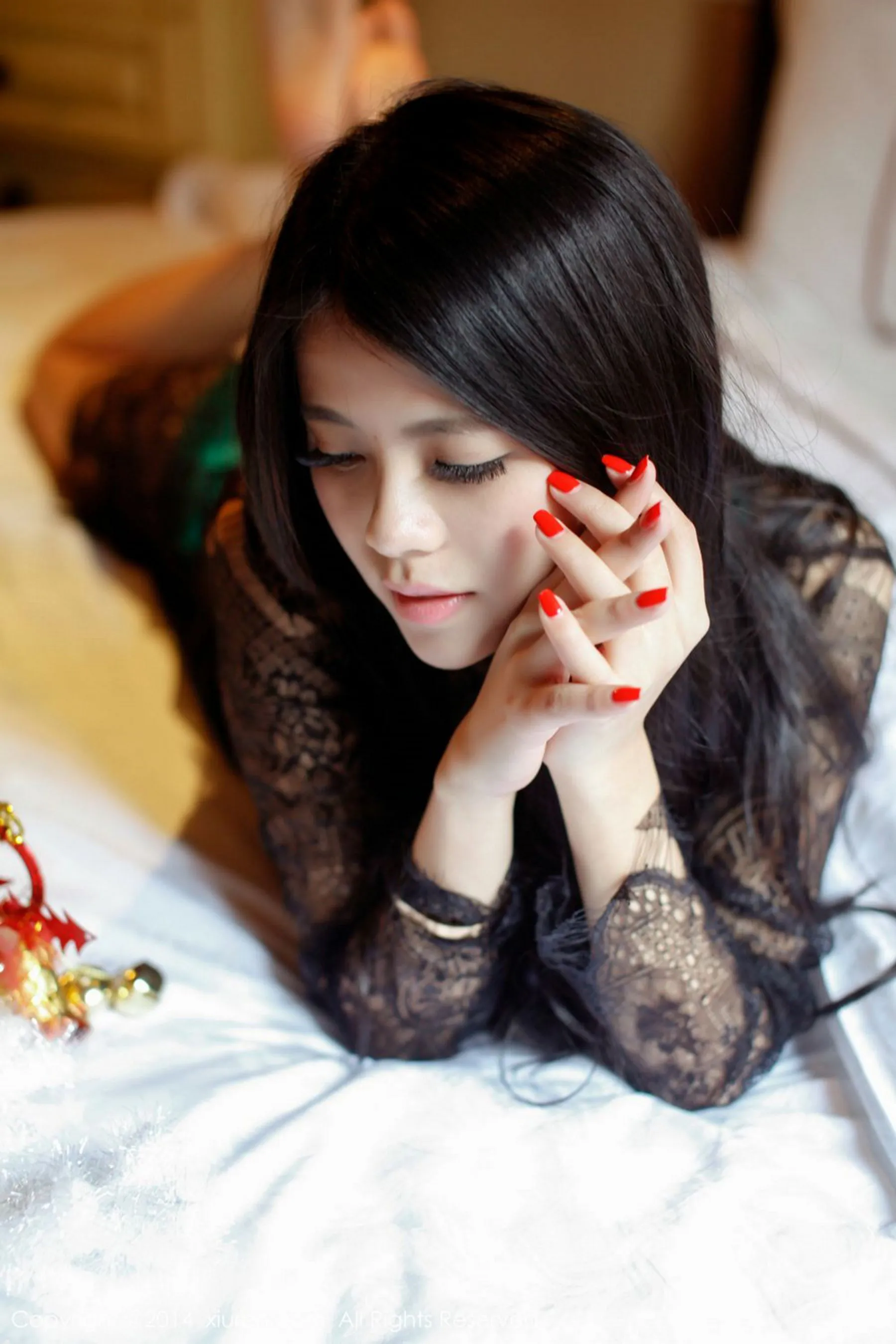 欧阳妮娜娜《透视蕾丝系列》 秀人网 No.265第10张