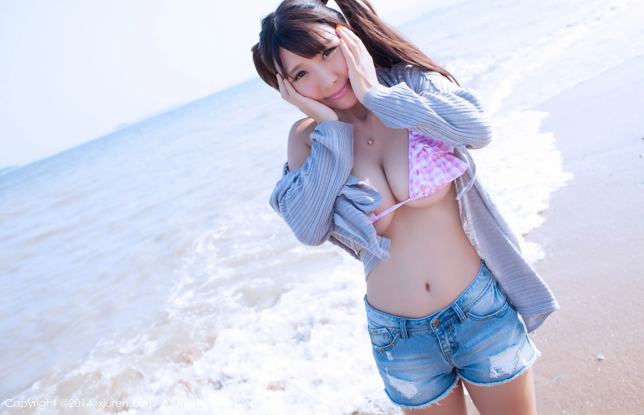  李镇姬/晓茜sunny《爆乳内衣+海边系列》 秀人网 No.227第13张