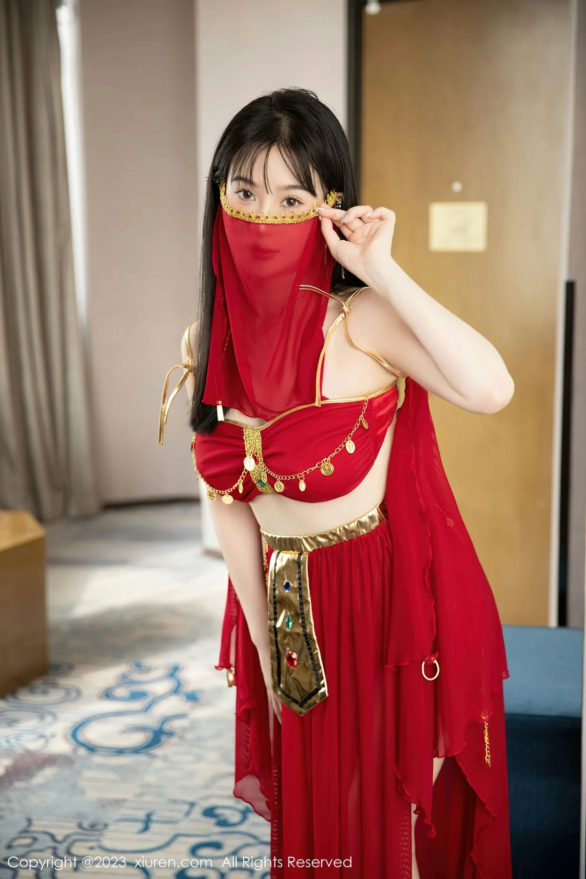  XiuRen 秀人 No.7103 柚琪Rich 红色西域舞服性感写真 [74P]第4张