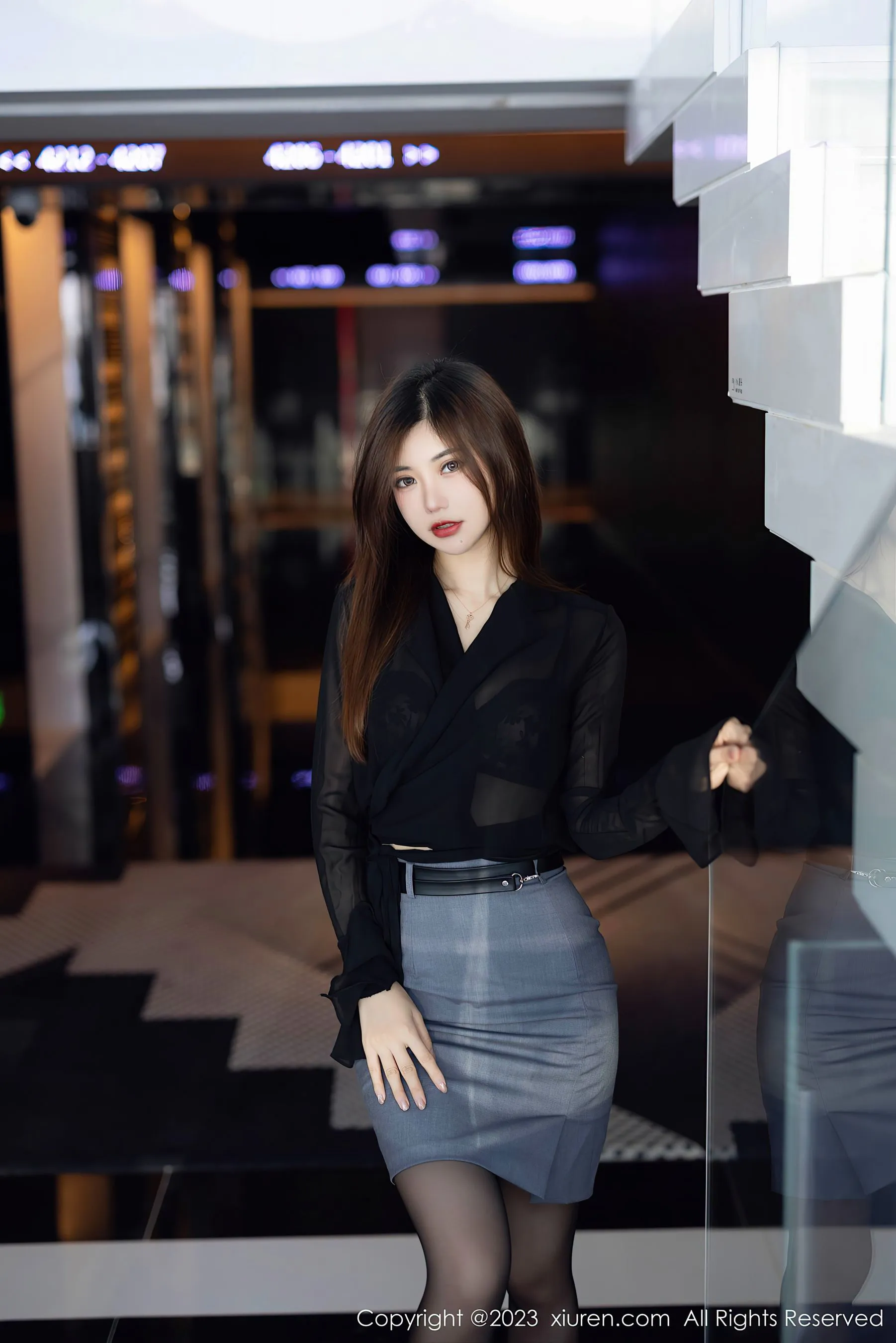  秀人网 No.6770 绮里嘉ula 短裙黑丝第20张