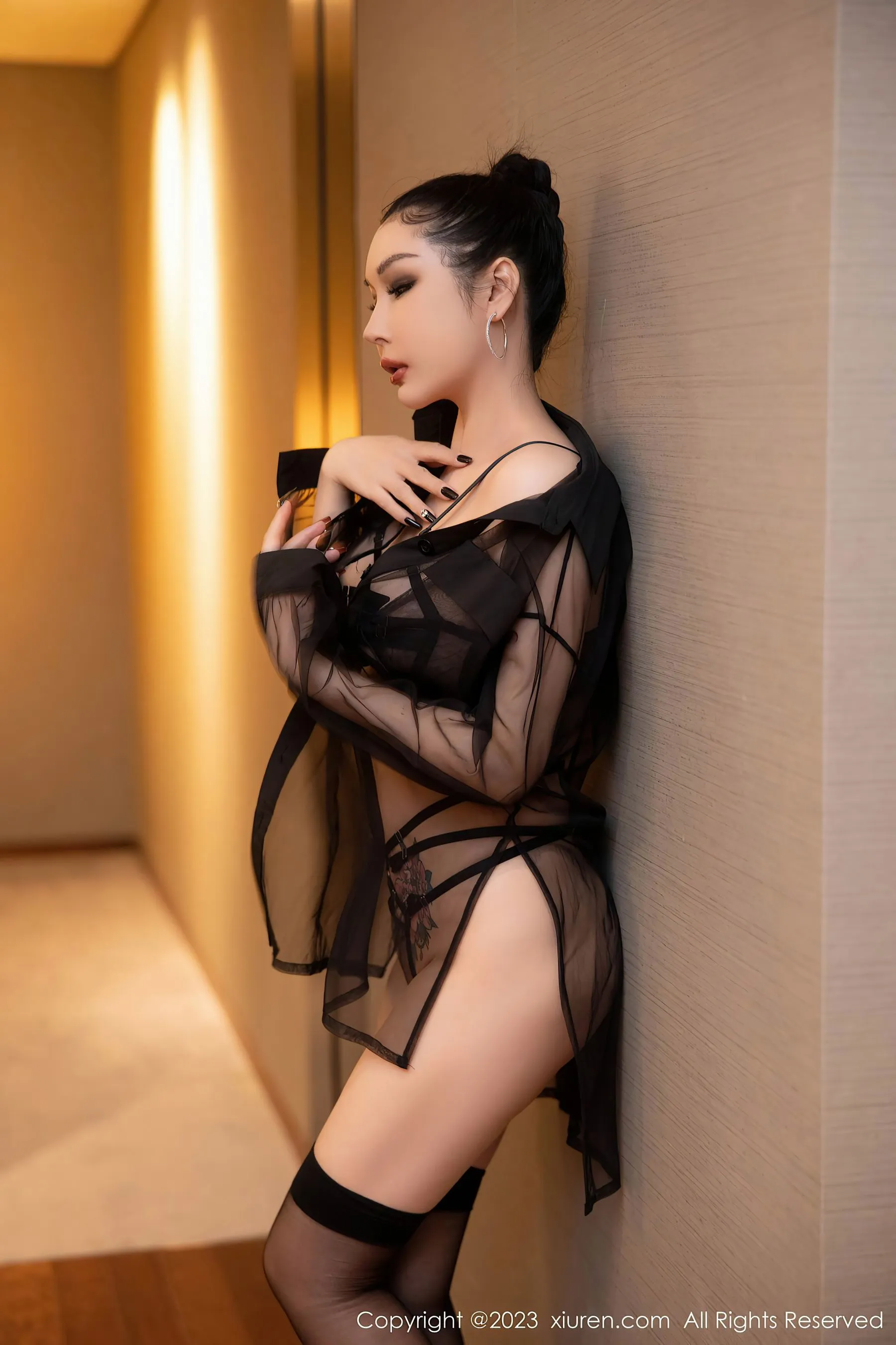  秀人网 No.6502 田冰冰 黑丝美腿第16张