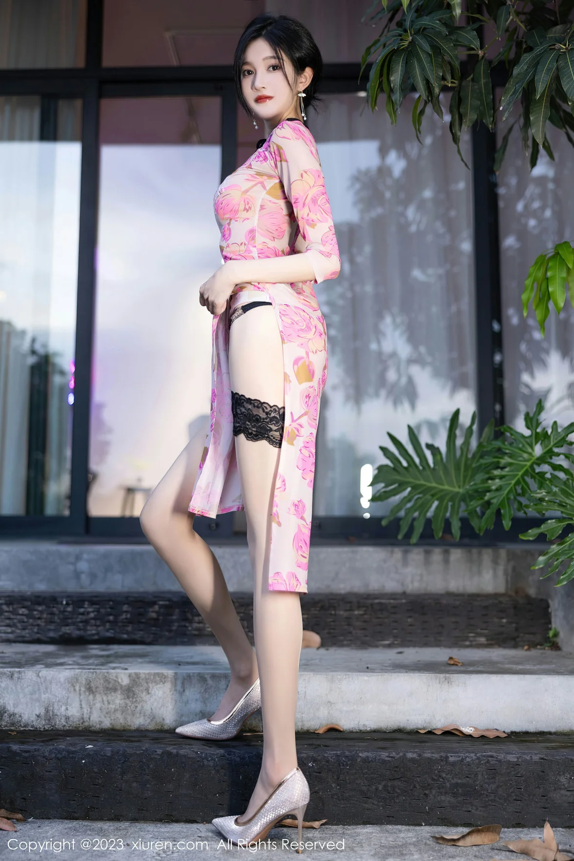  秀人网 No.7388 程程程- 粉色旗袍安吉旅拍 [83P]第7张