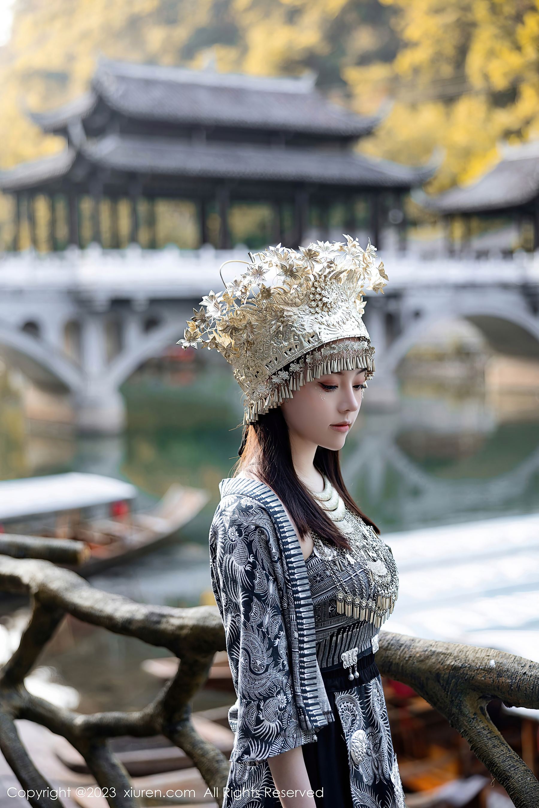 XiuRen 秀人 No.7448 豆瓣酱 苗族服饰第22张