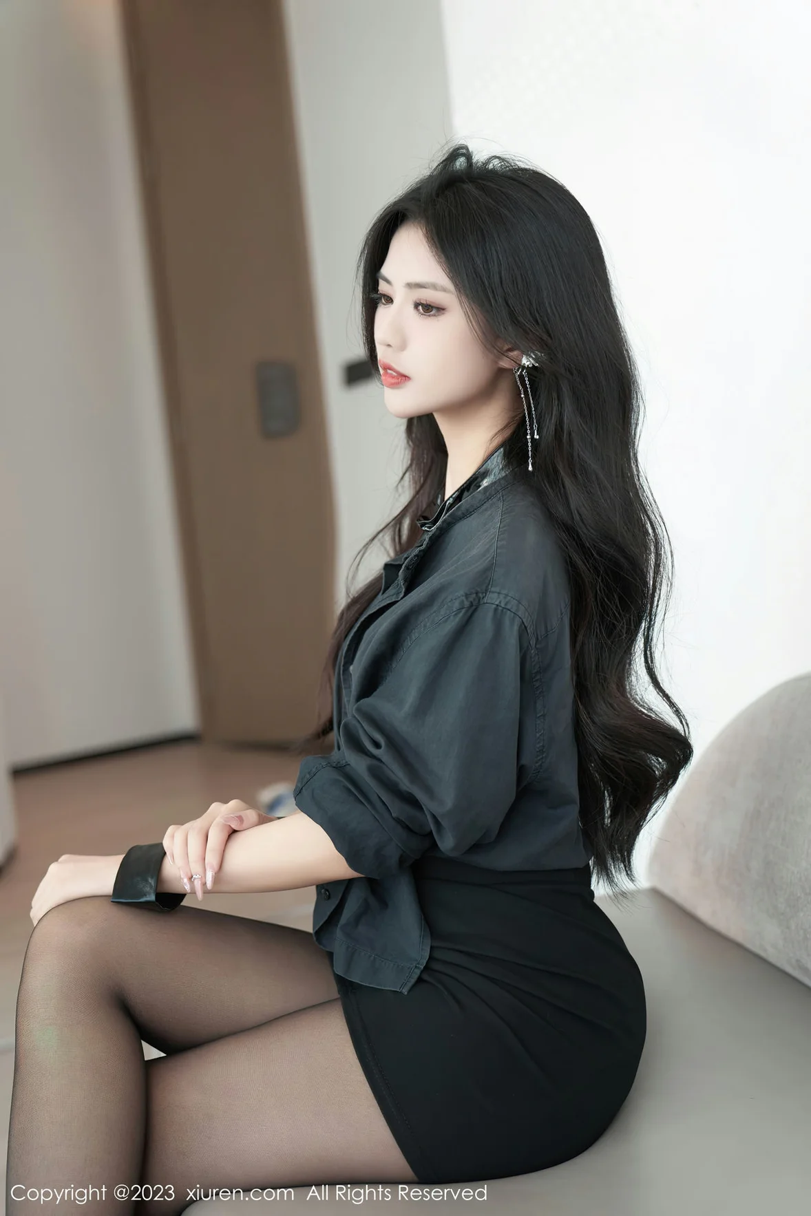  XiuRen 秀人 No.7100 浅浅Danny 黑色情趣性感写真 [85P]第4张