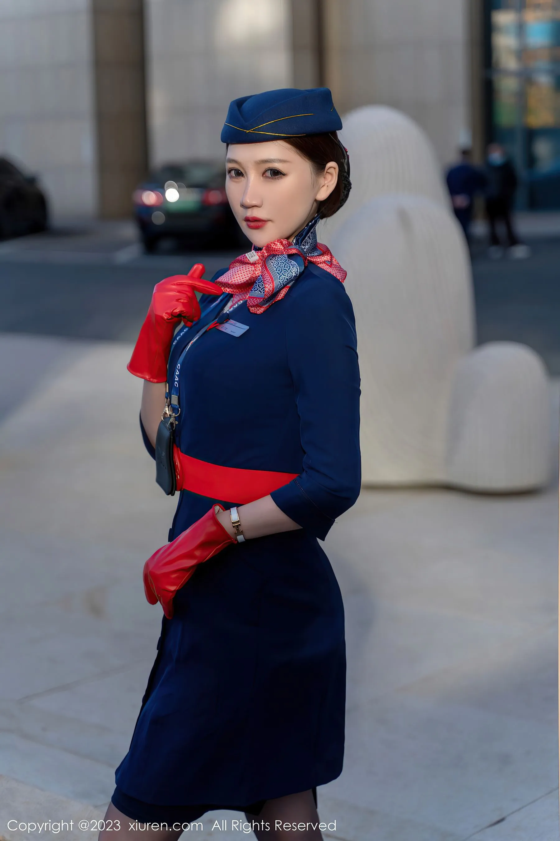  秀人网 No.6288 顾乔楠Cora 空姐制服第16张