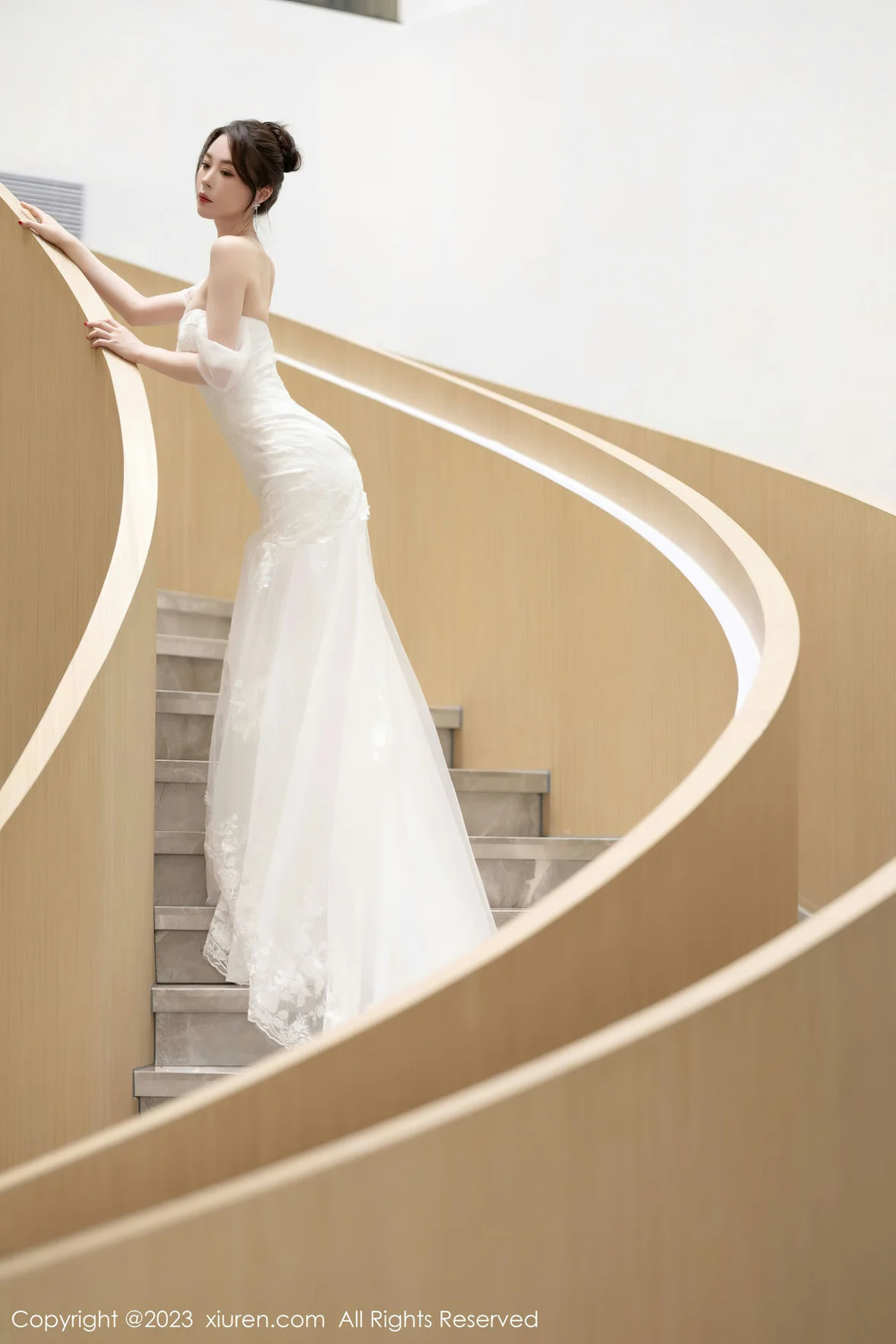  XiuRen 秀人 No.7310 梦心玥 白色婚纱服饰安吉旅拍 [84P]第7张