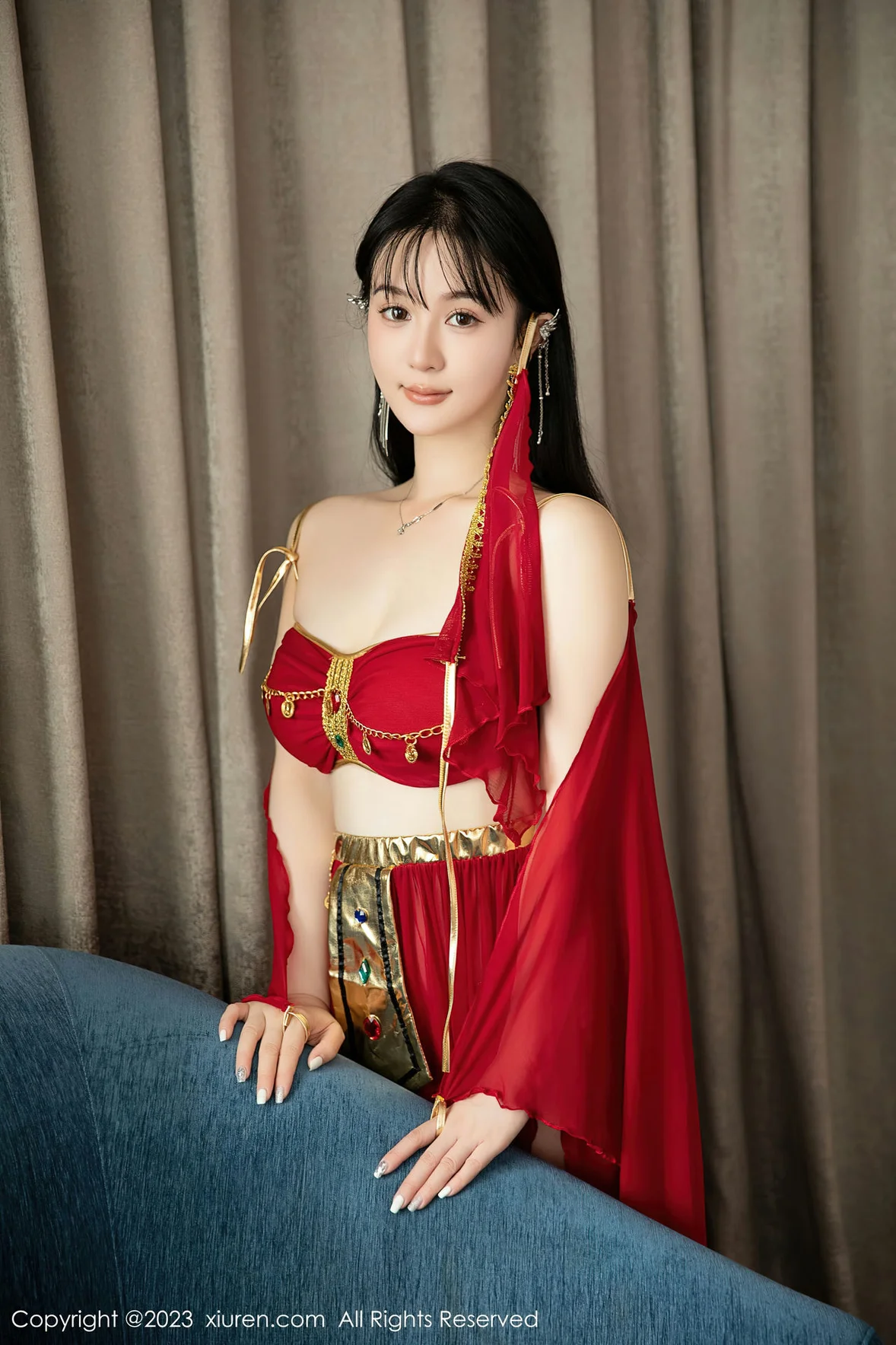  XiuRen 秀人 No.7103 柚琪Rich 红色西域舞服性感写真 [74P]第6张