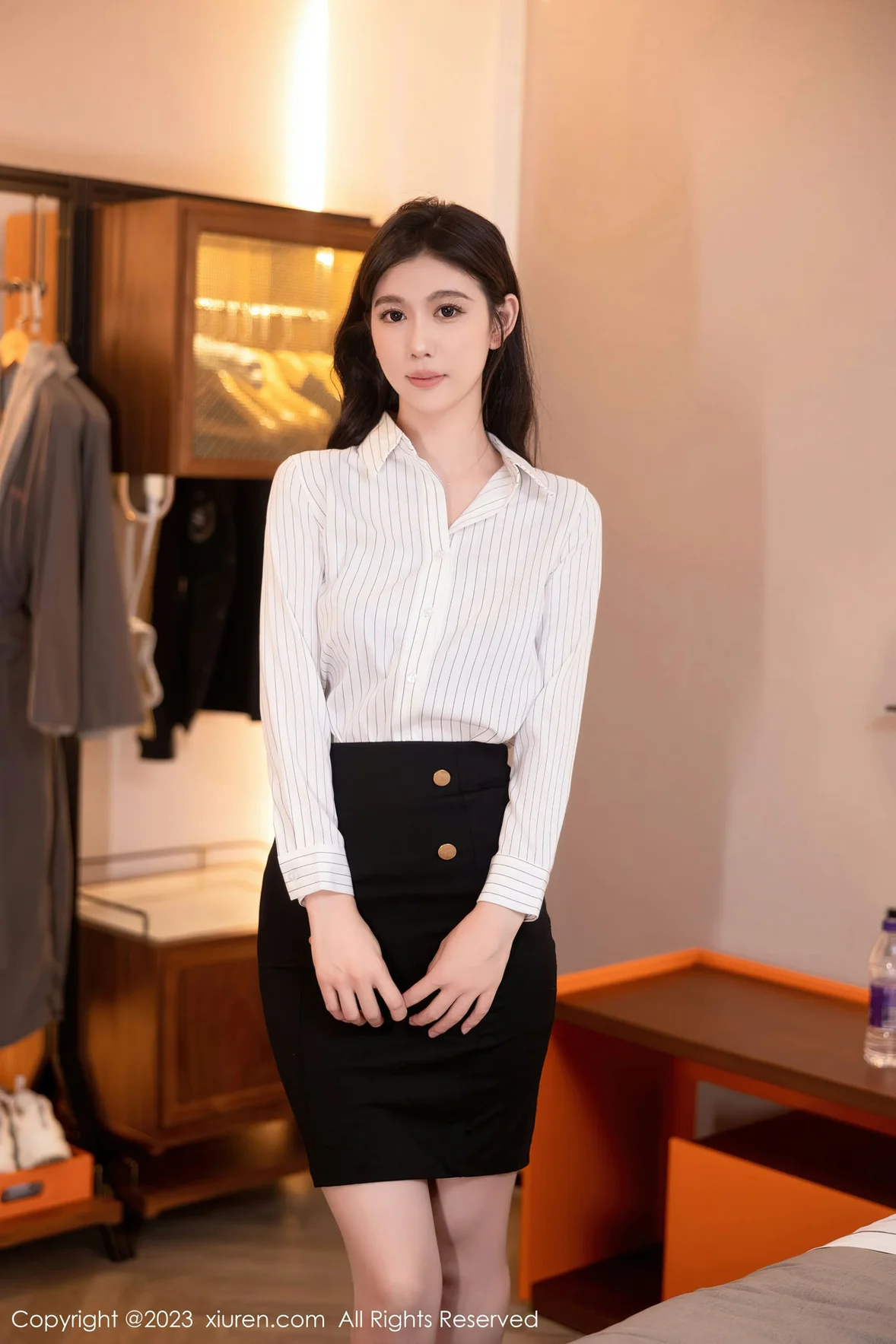  XiuRen 秀人 No.7335 李雅柔182CM 黑色轻透内衣性感写真 [61P]第1张