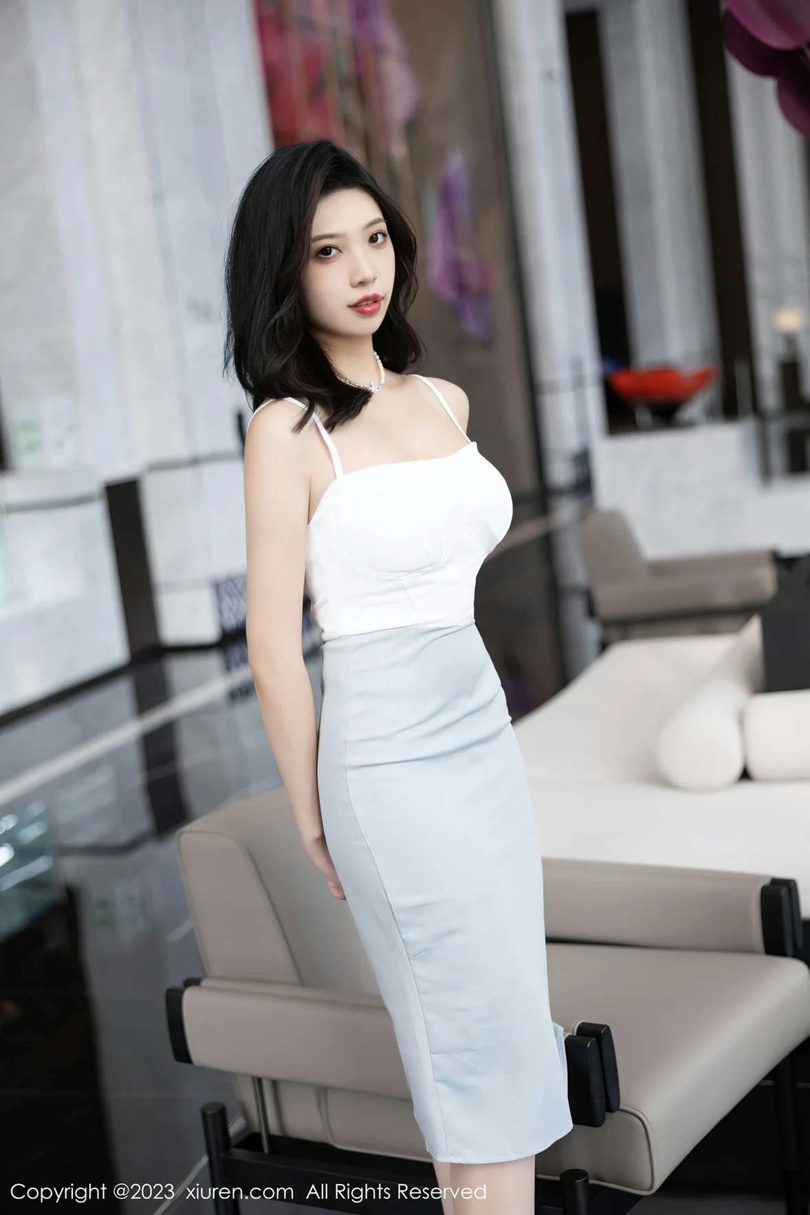  XiuRen 秀人 No.6898 郑颖姗Bev 白色蕾丝内衣性感写真 [83P]