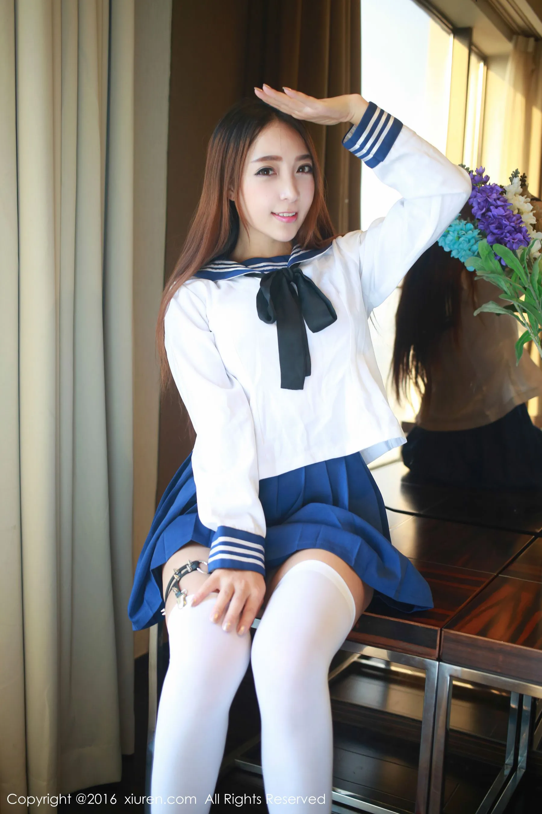  黄歆苑《学生装制服诱惑+抹胸内衣》 秀人网 No.486