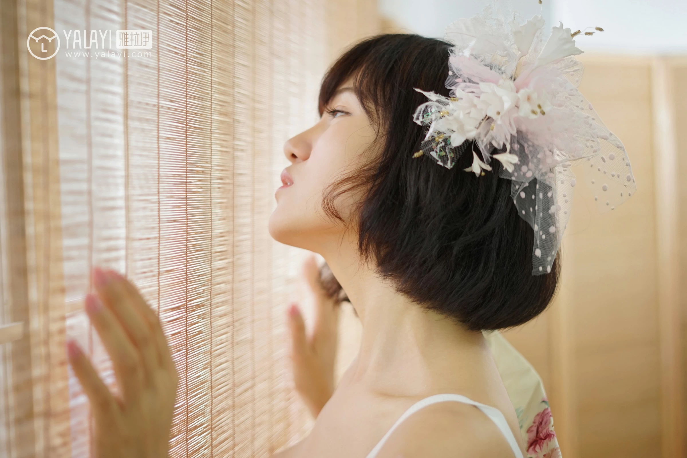 [YALAYI雅拉伊]NO.032 和服女优 多香子 红色和服与米色睡衣加白色蕾丝内衣性感私房写真集第11张