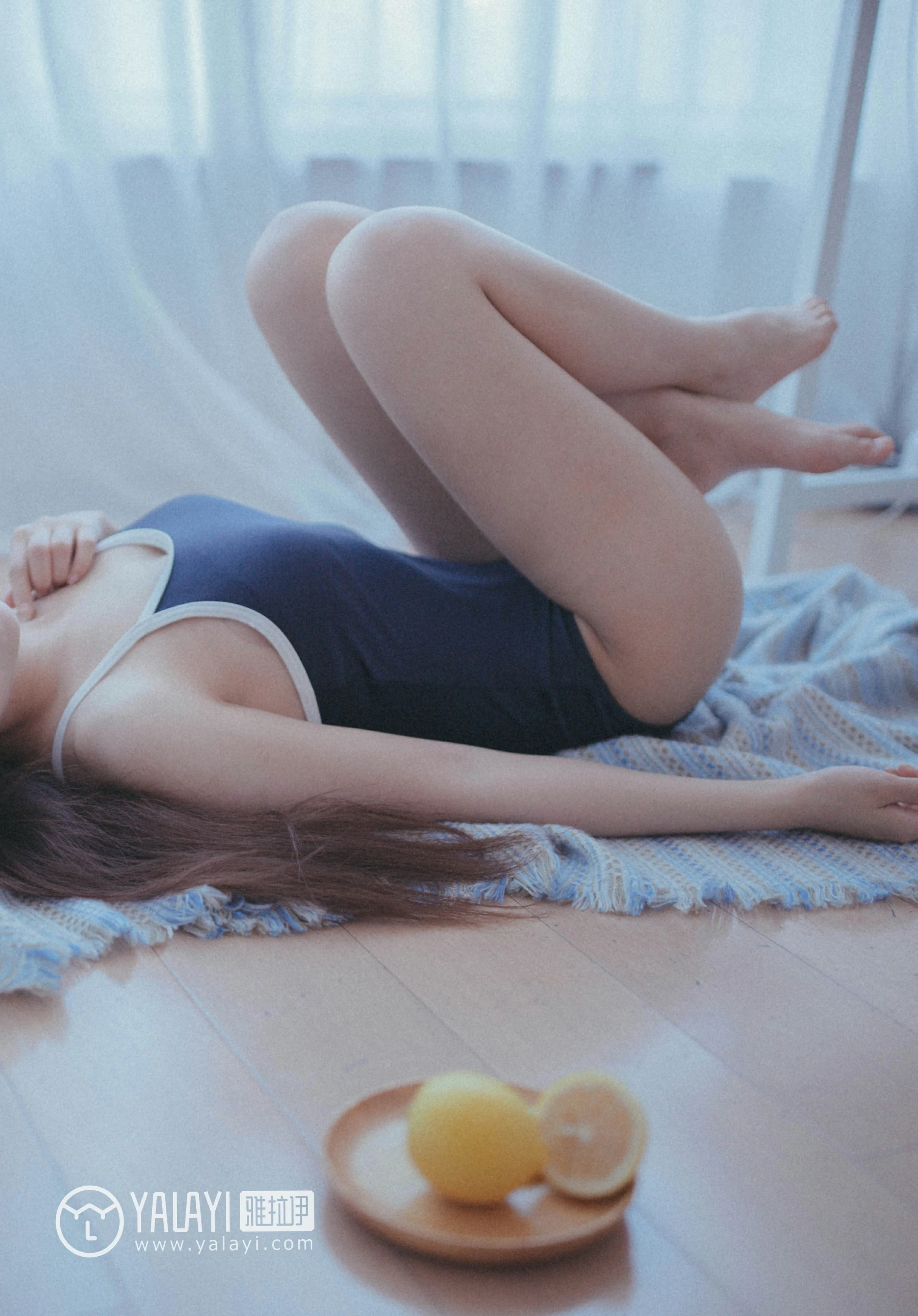 [YALAYI雅拉伊]NO.068 蓝帘幽梦 水花儿 蓝色连体运动内衣性感私房写真集第5张
