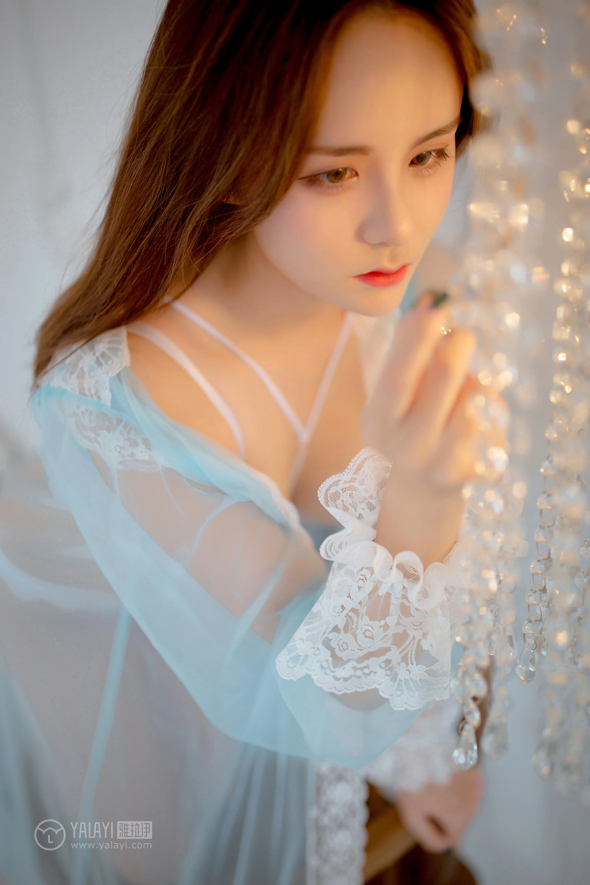 [YALAYI雅拉伊]NO.086 花仙子 热莎莎 透视连衣裙加白色蕾丝情趣内衣性感私房写真集第6张