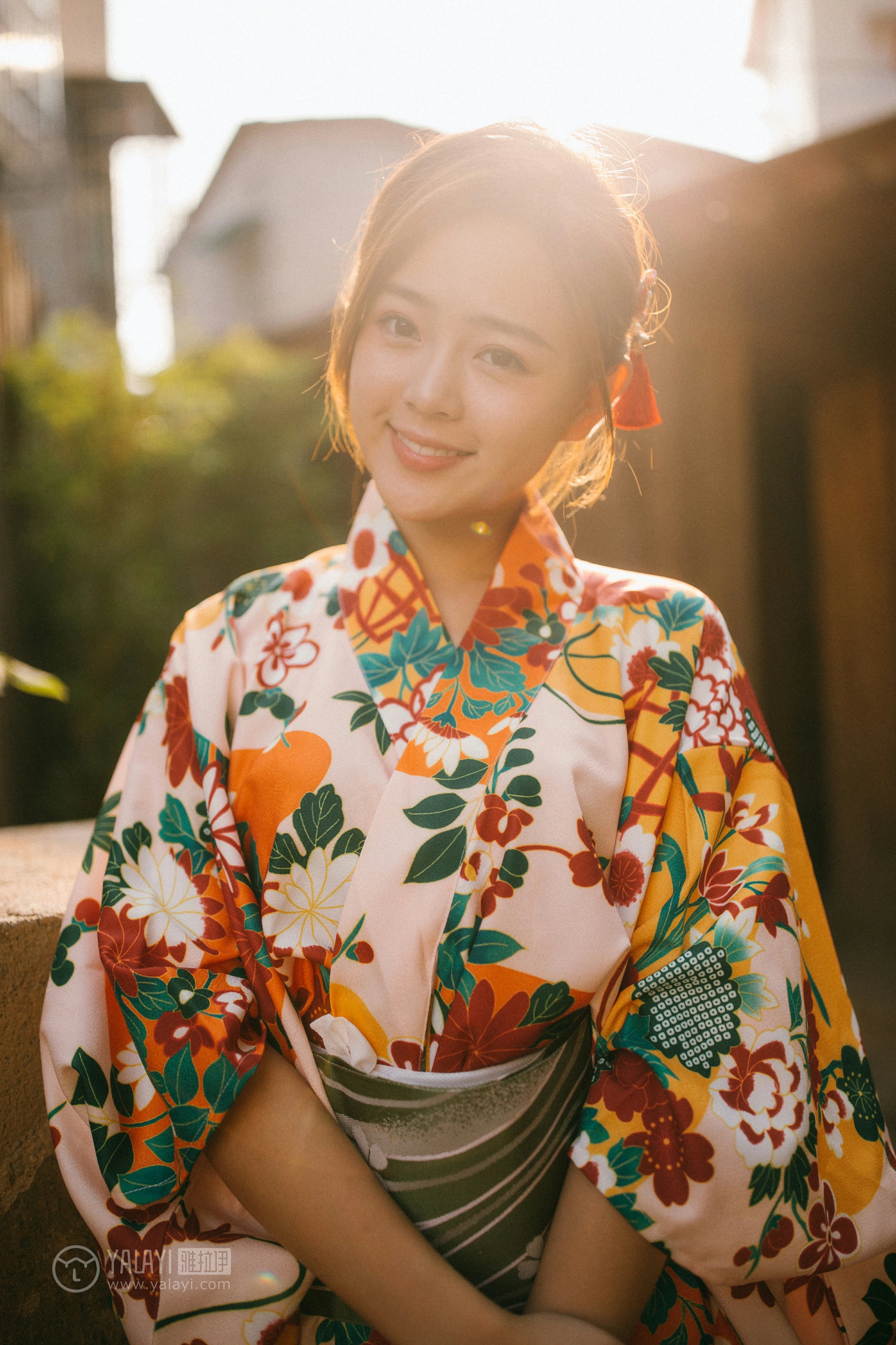 [YALAYI雅拉伊]NO.140 日清和室 张雨青 碎花和服性感私房写真集第11张