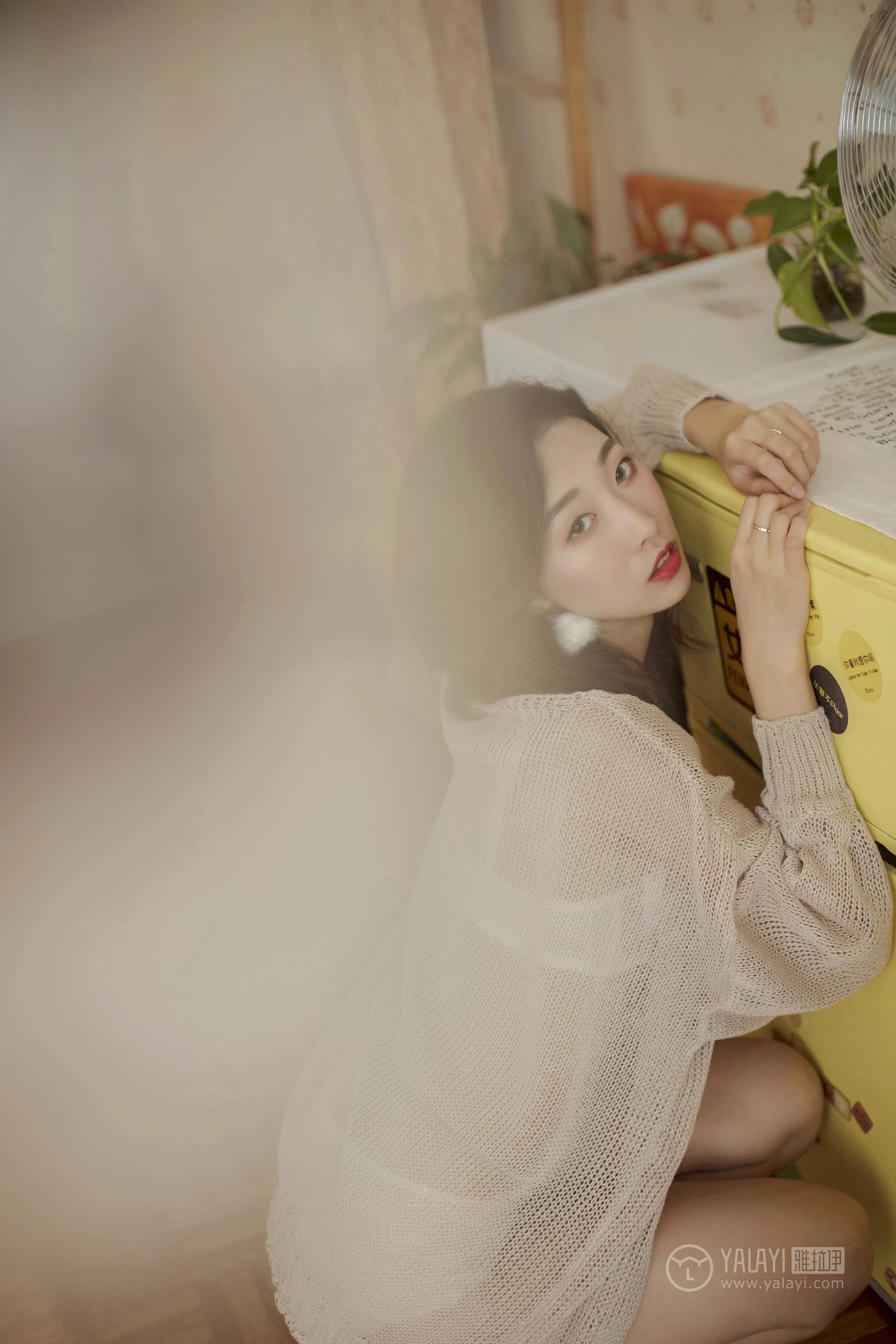 [YALAYI雅拉伊]NO.165 香粉佳人 佳佳 粉色镂空睡衣加白色透视情趣内衣性感私房写真集第10张