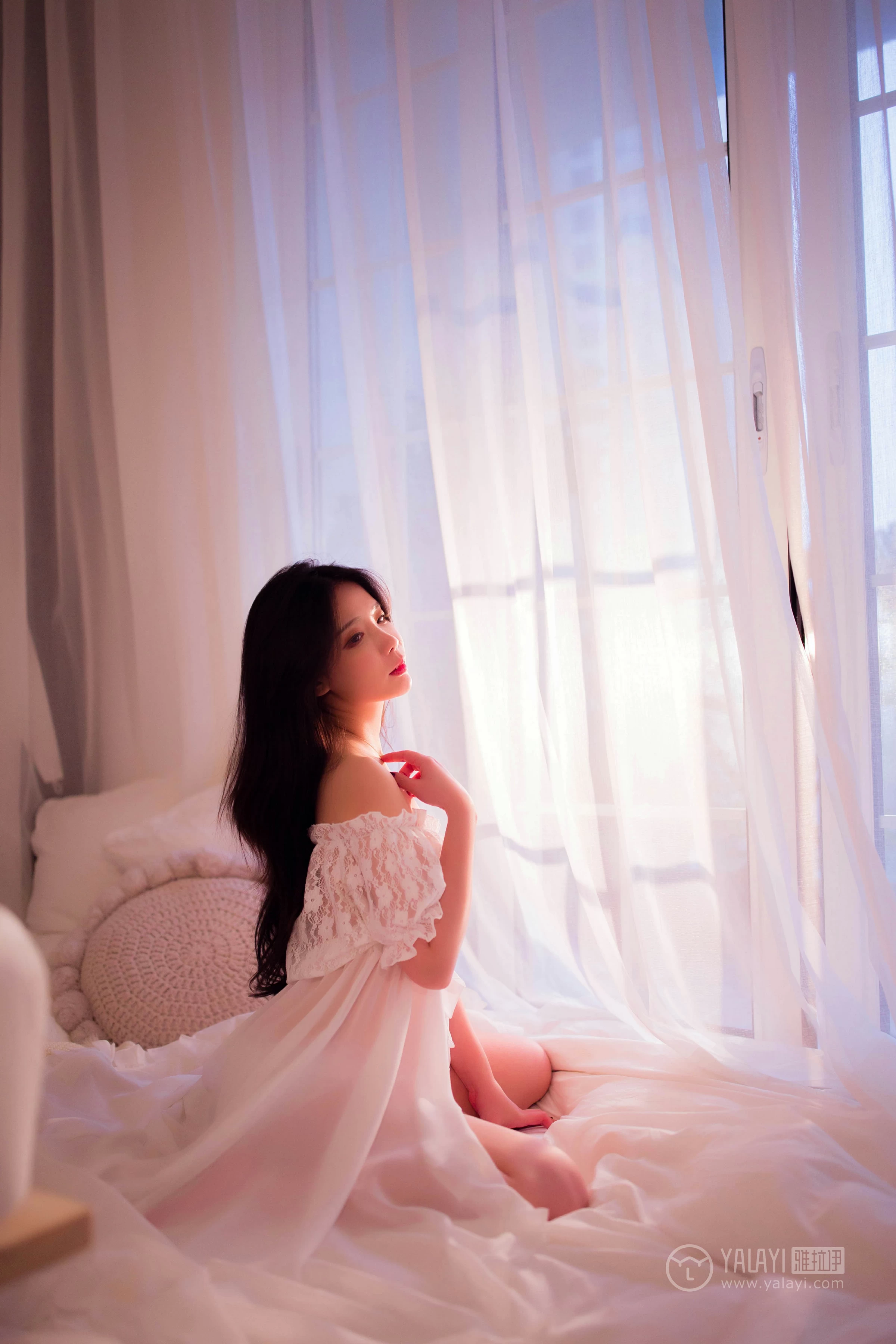 [YALAYI雅拉伊]No.182 温柔香 雪梨姬 白色透视情趣内衣裙性感私房写真集第14张
